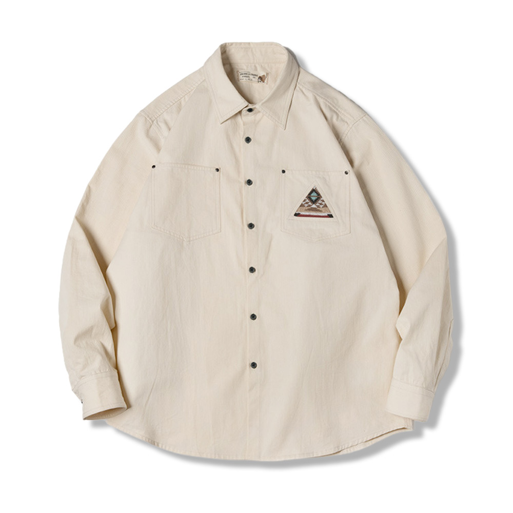 アメリカンヴィンテージ　インディアントーテム刺繍ポケット付き長袖シャツ