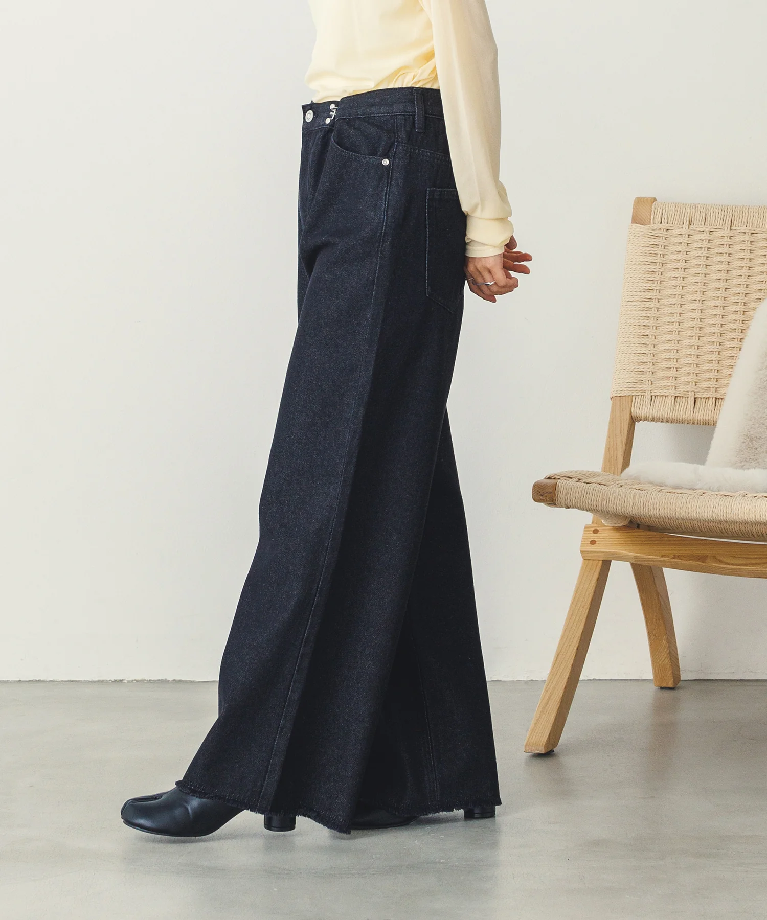 デニム2WAYワイドパンツ