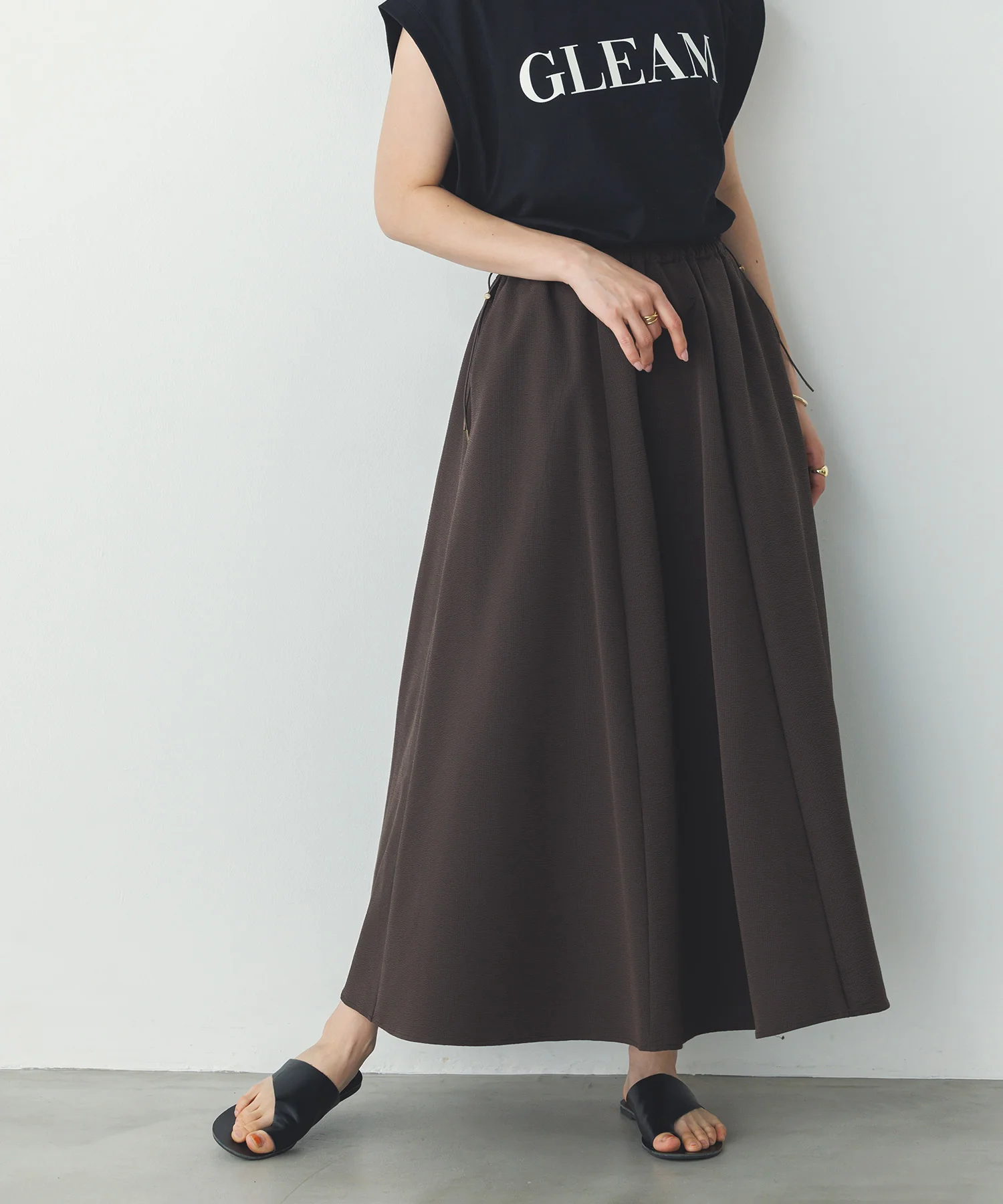 撥水 フレアスカート