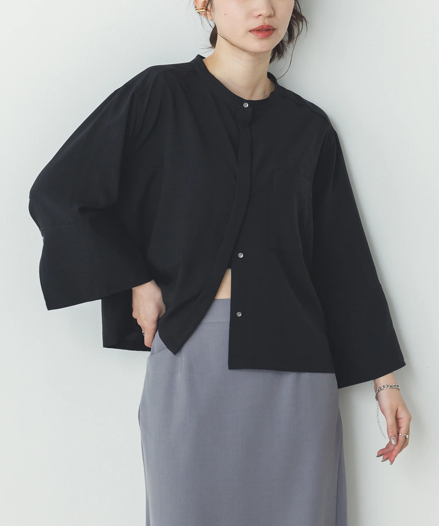 スパンローン カフスポイントシャツ