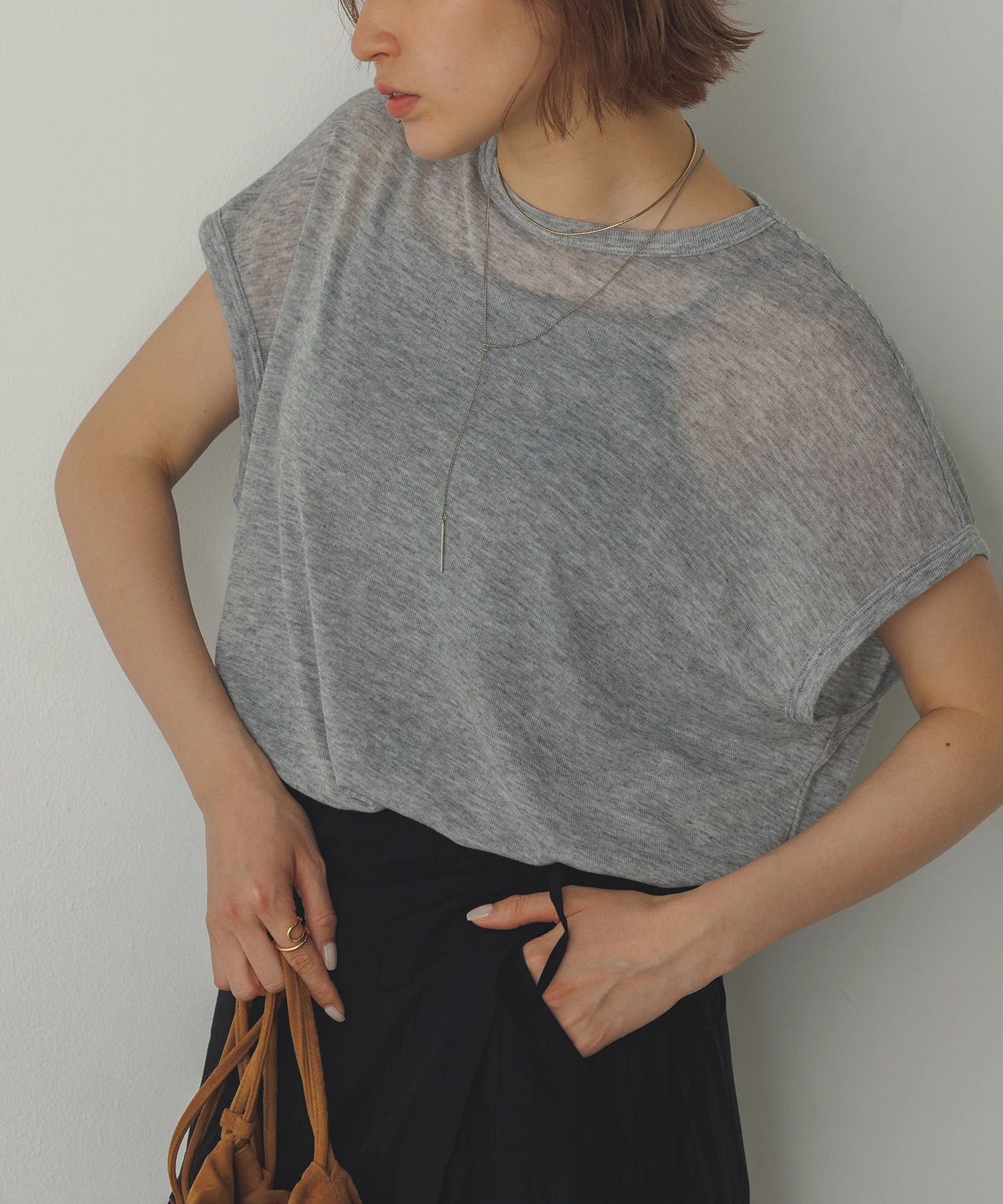 オーバーフレンチ シアーTシャツ