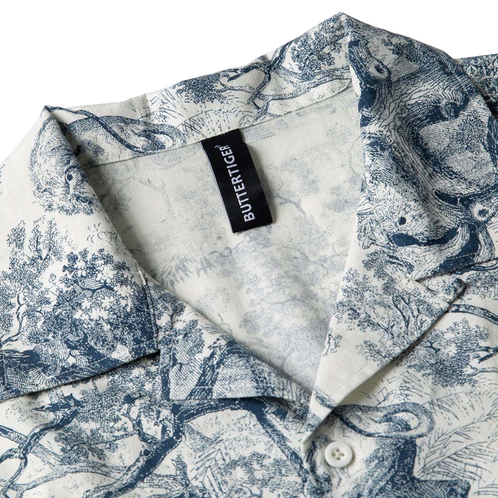 トワルドジュイ 　「タイガー＆ジャングル柄」開襟シャツ