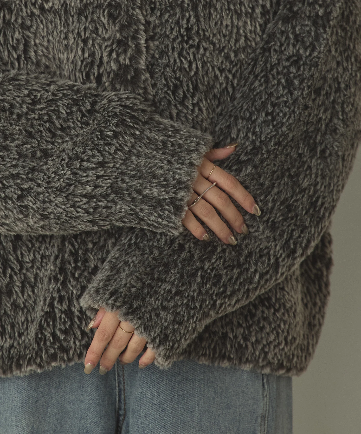 ファー ニットコート