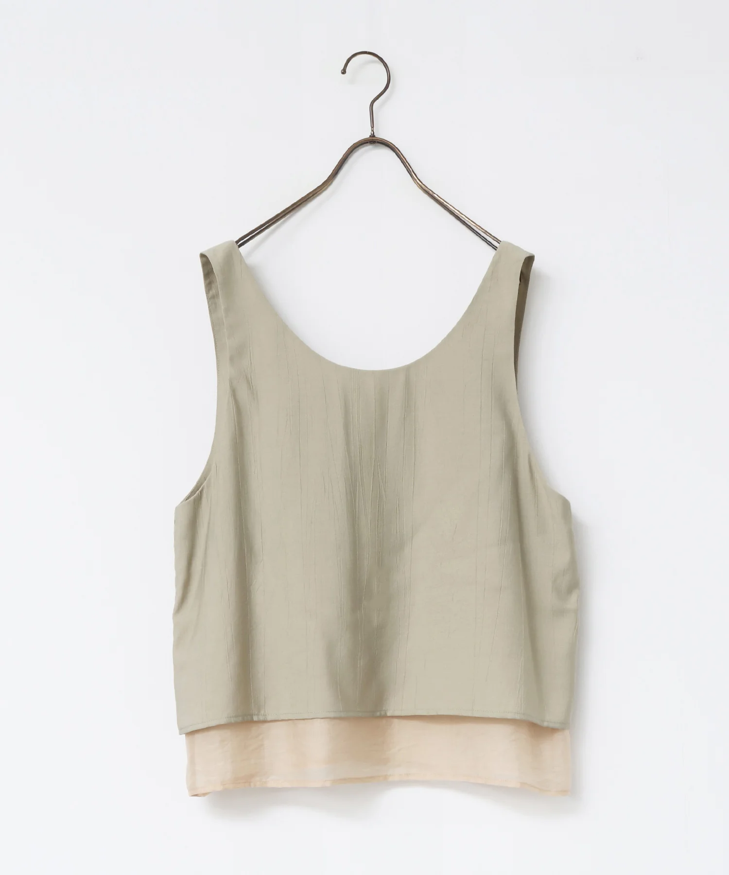 ワッシャーサテン ゆるタンクトップ