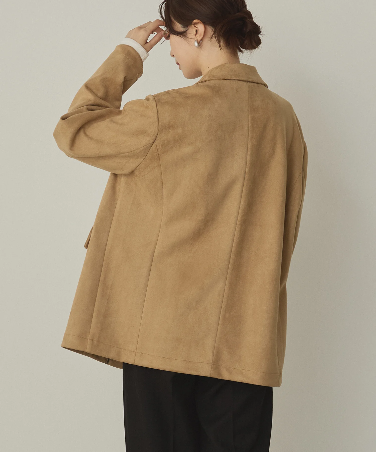 フェイクスウェード テーラードジャケット