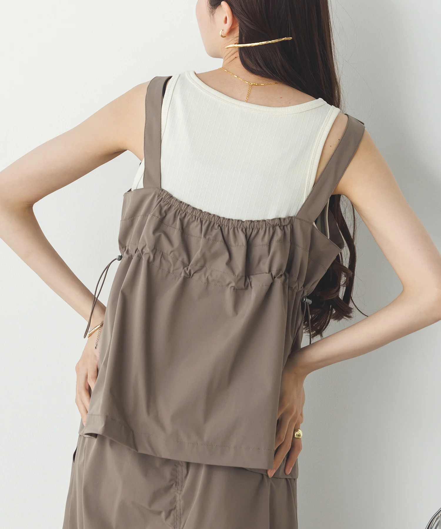 【接触冷感】2WAY バックドロストビスチェ