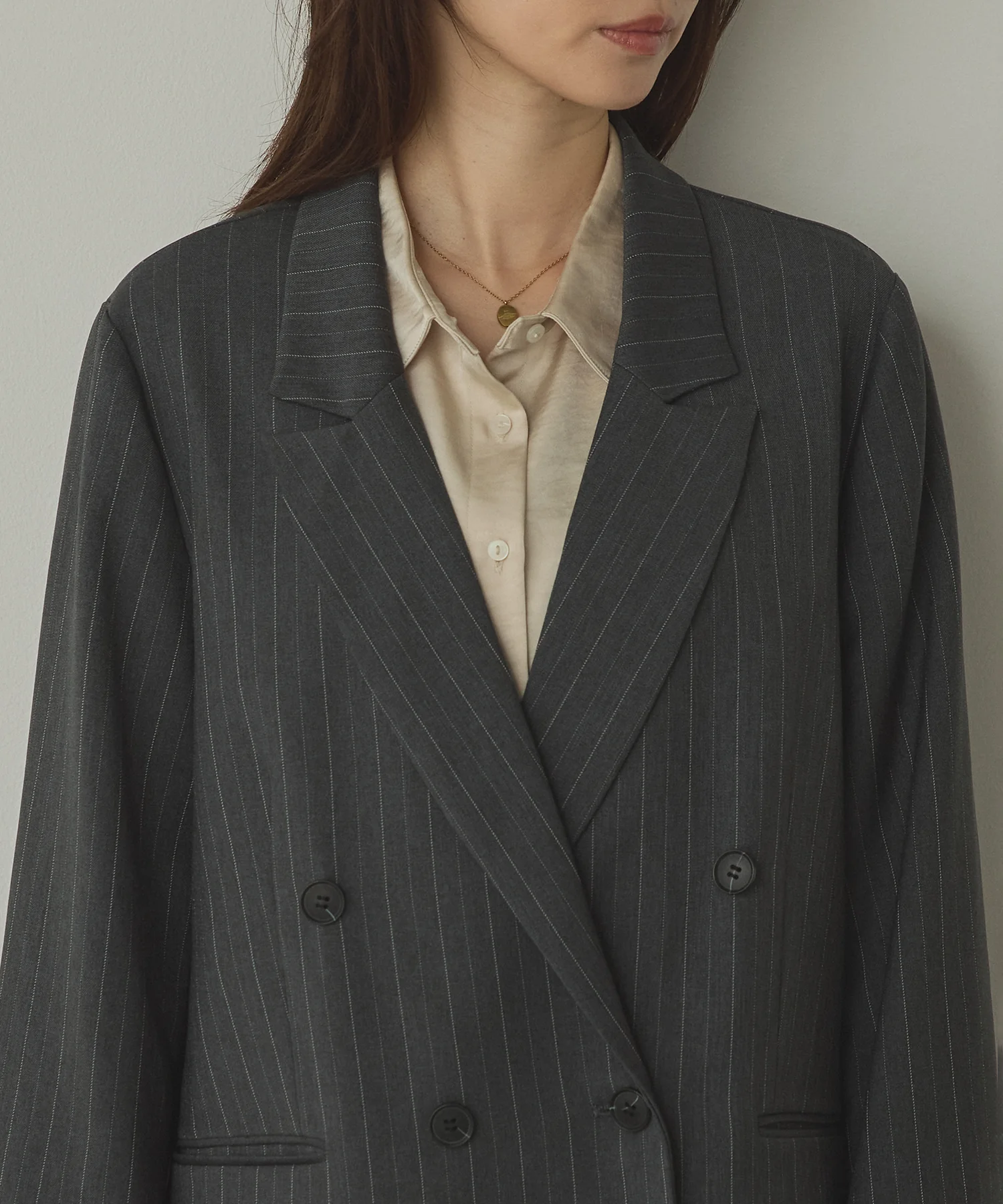 ストライプ ダブルジャケット