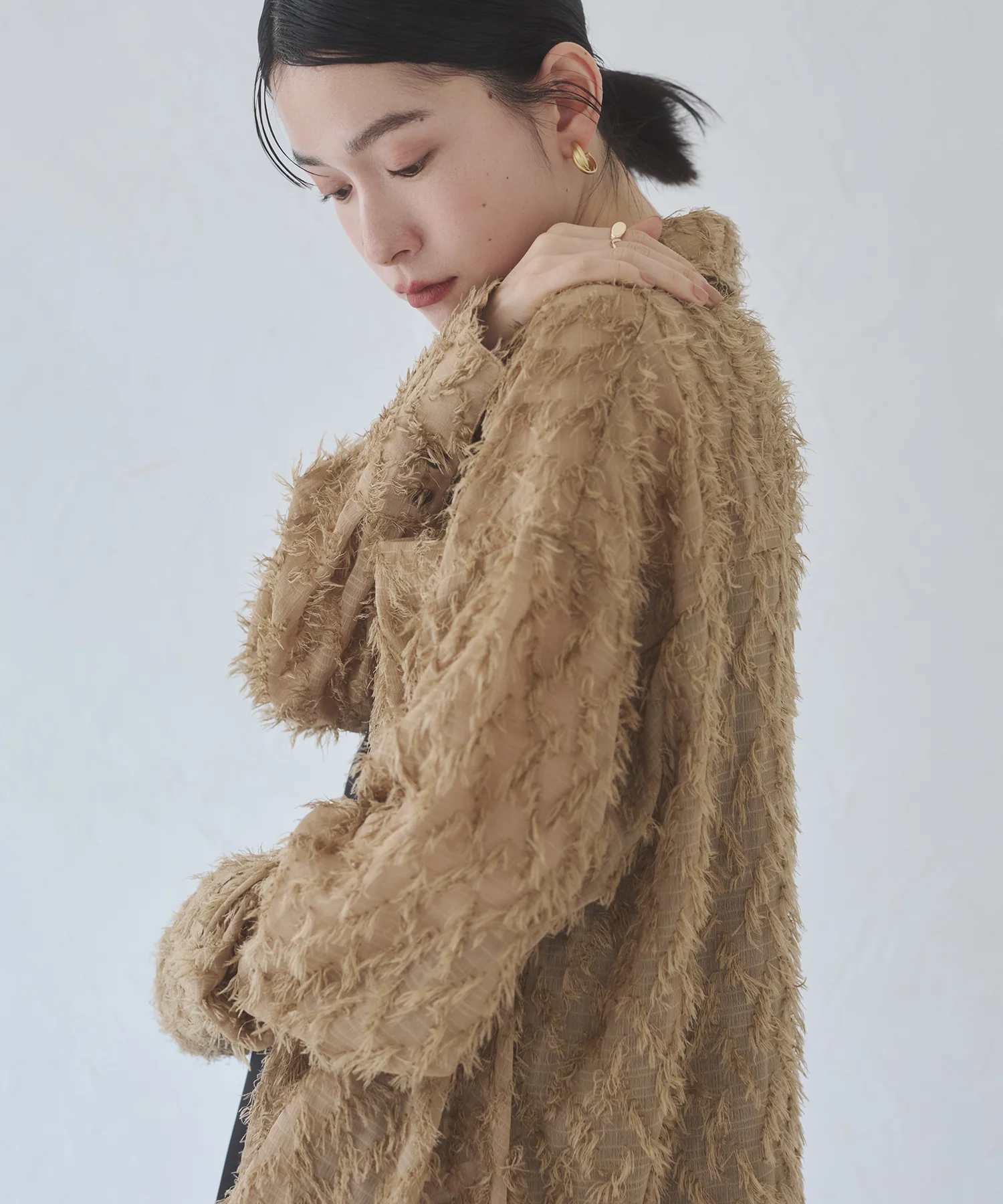 フェザーライク オーバーシアーシャツ