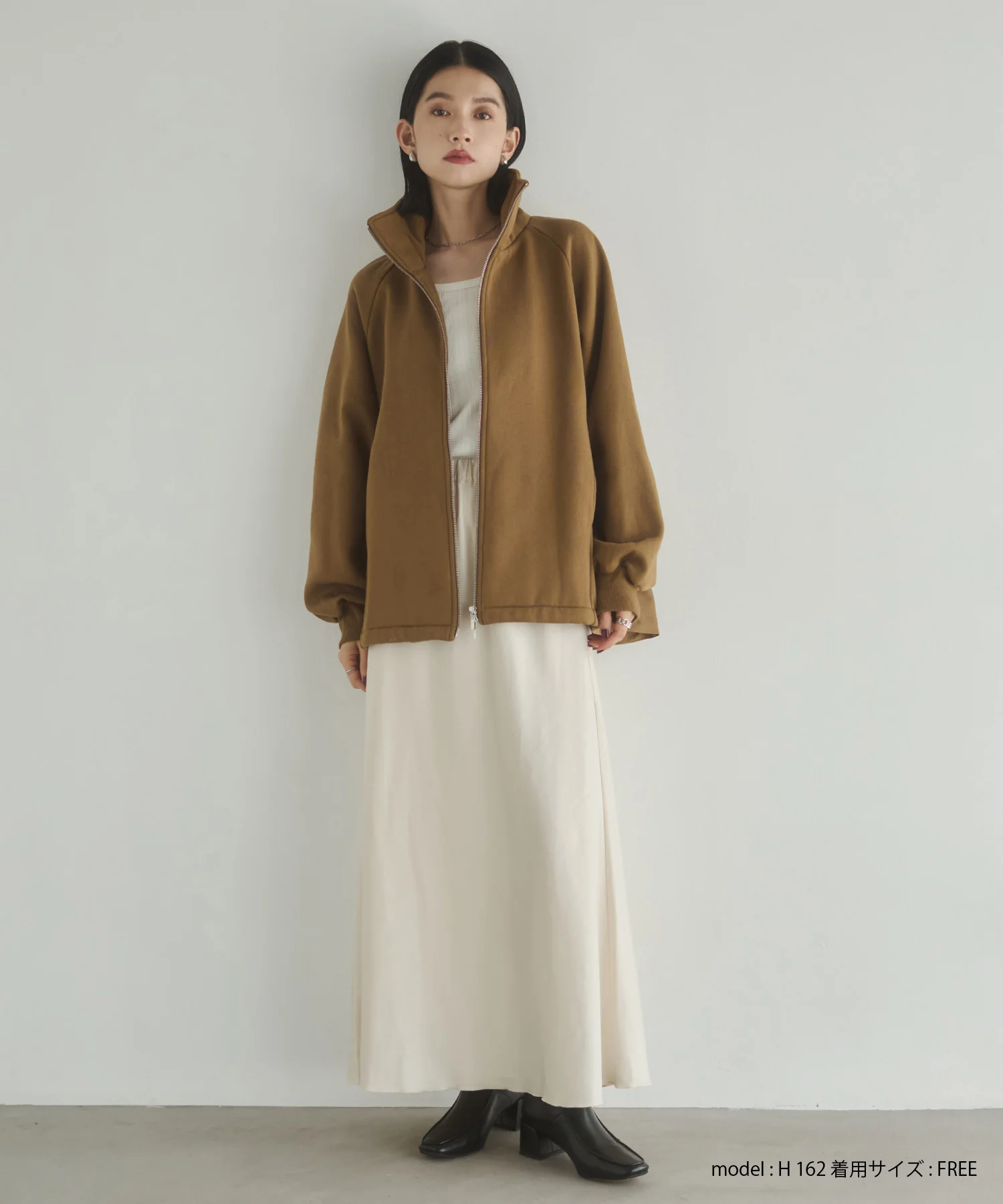 裏起毛 Wジップブルゾン