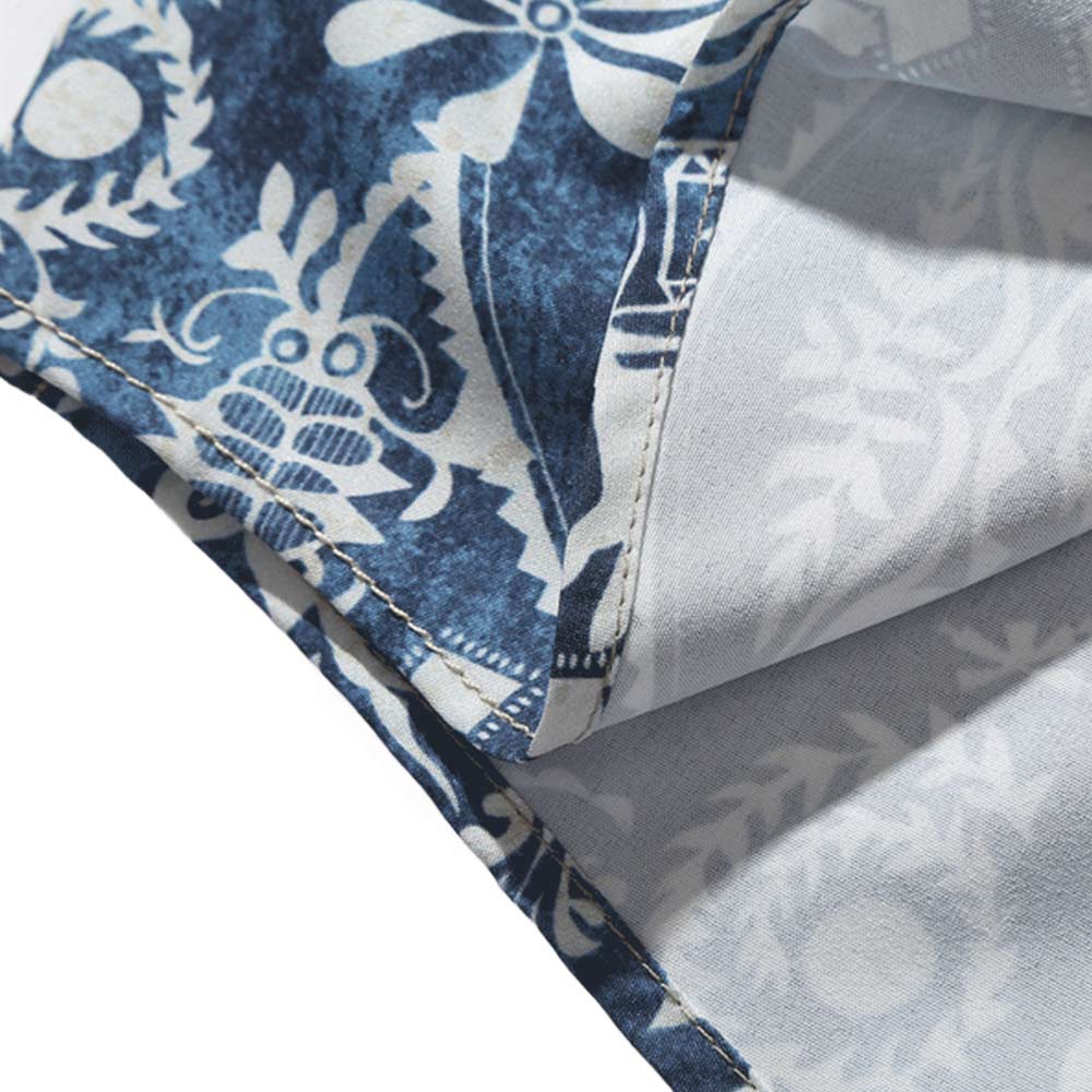 レトロ風プリントメンズ夏シャツ半袖