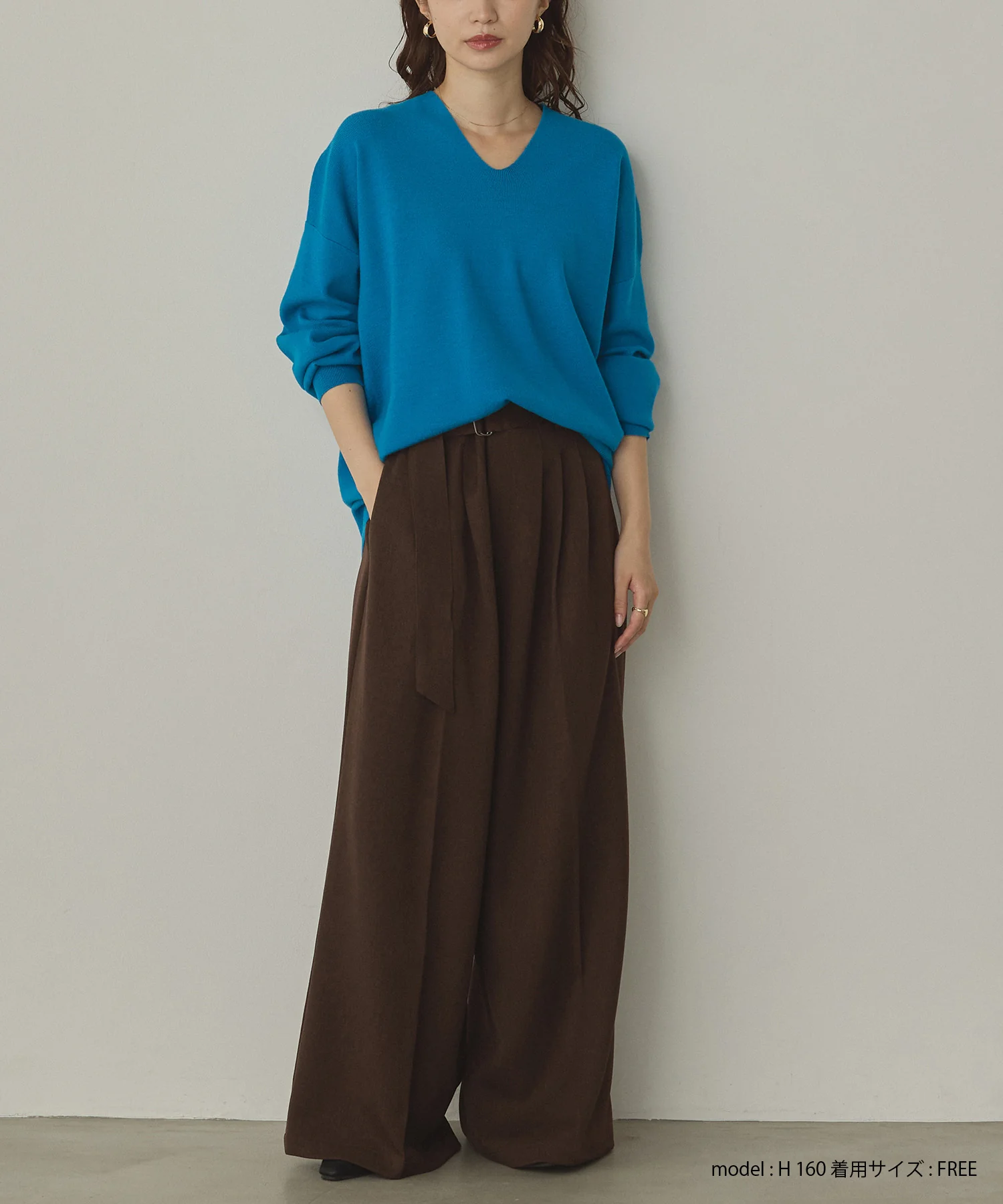 ツイルストライプ タックワイドパンツ