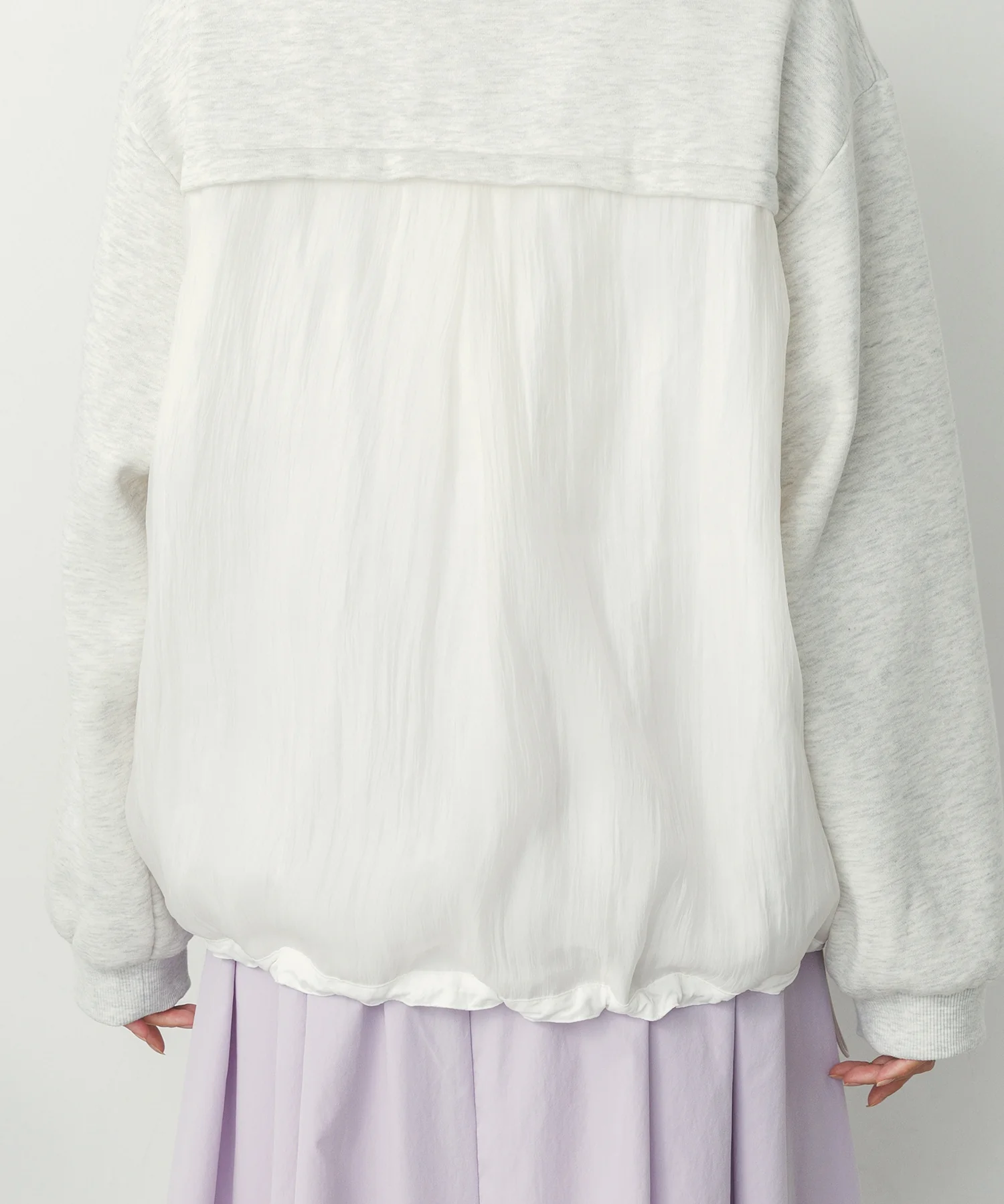 バックシアー 裏起毛バルーンスウェット