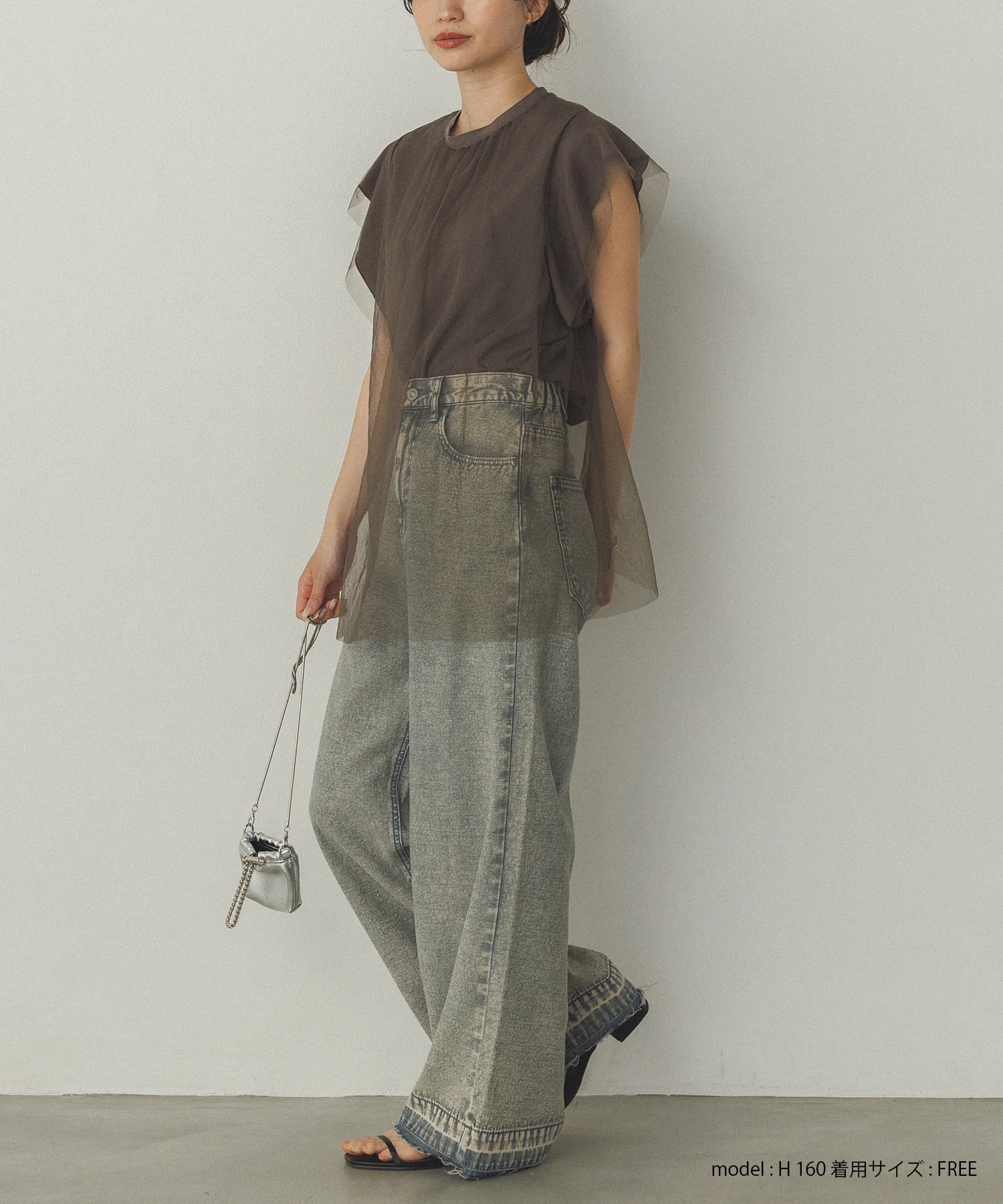 オーバーダイ デニムバギーパンツ