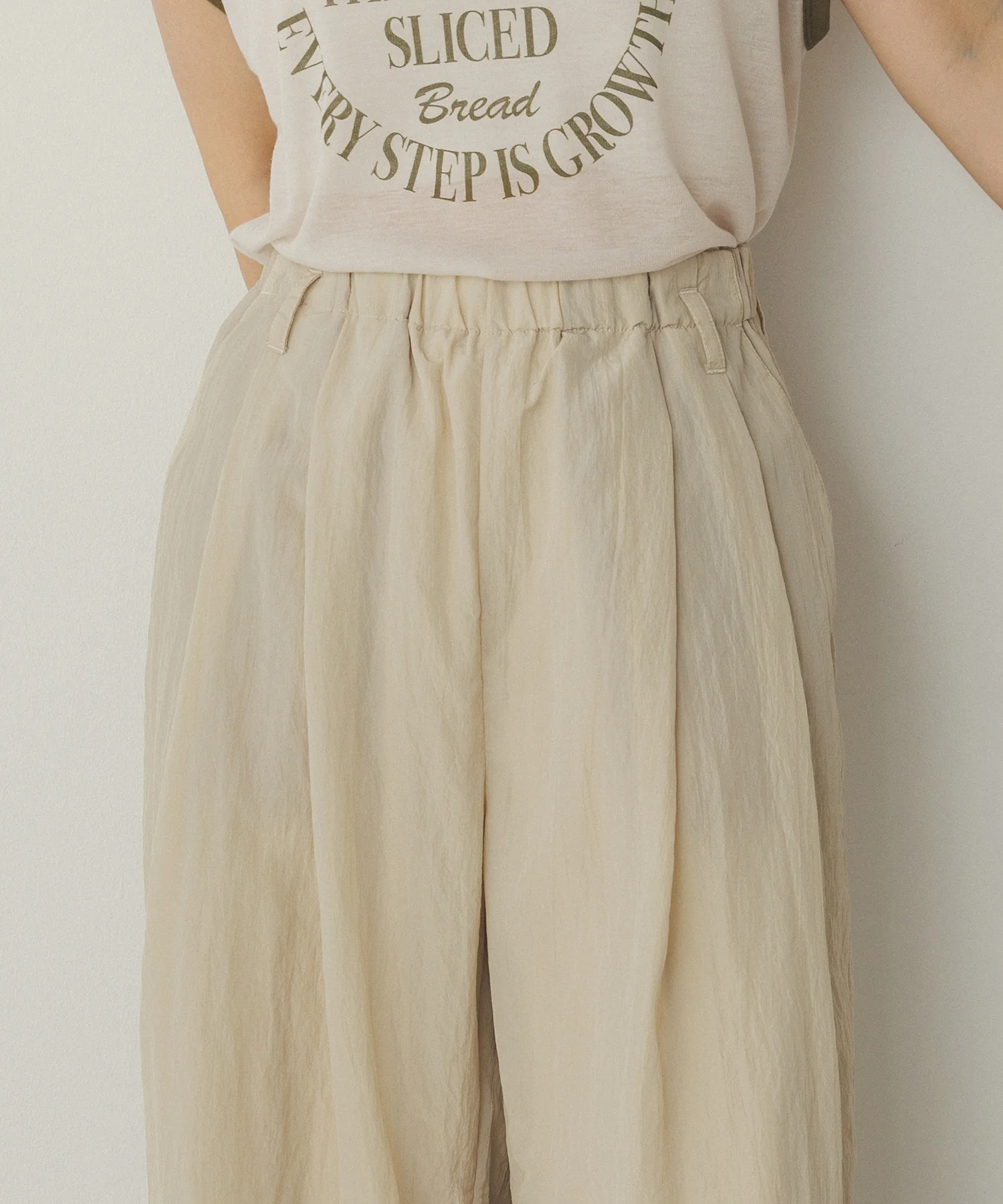 ワッシャー加工 ワイドストレートパンツ