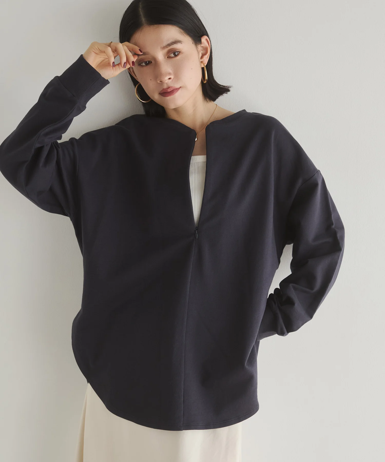 【WEB限定/別注】2WAY ハーフジップスウェット