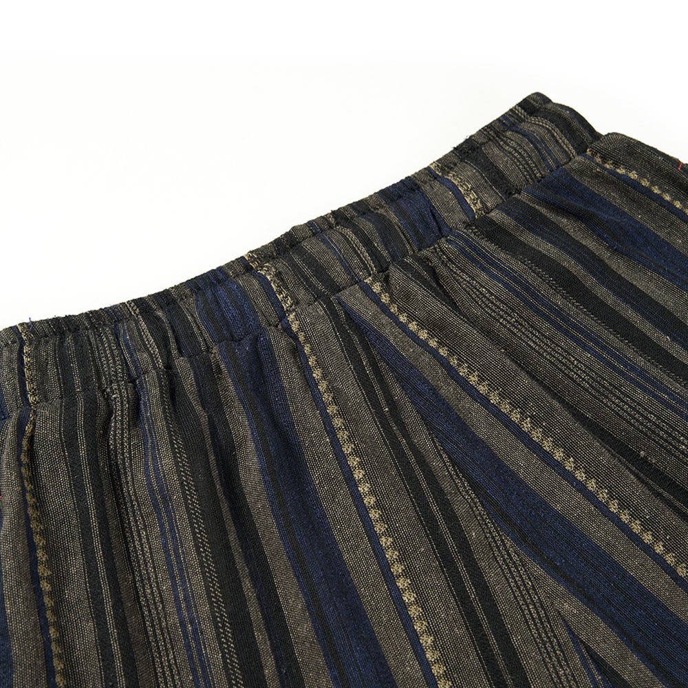 和風先染め　落ち感のあるワイドパンツ