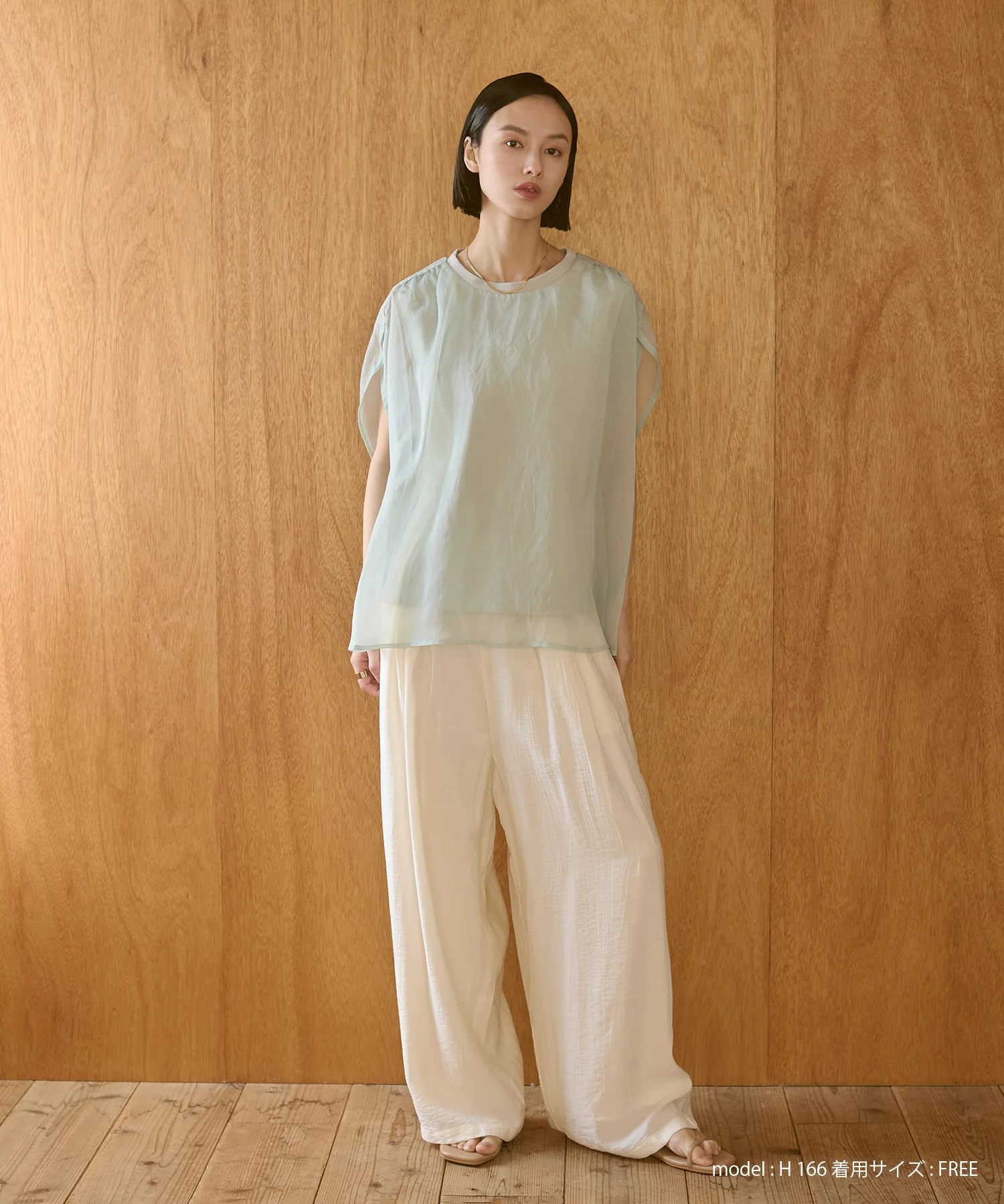 ニュアンス シアーレイヤードトップス