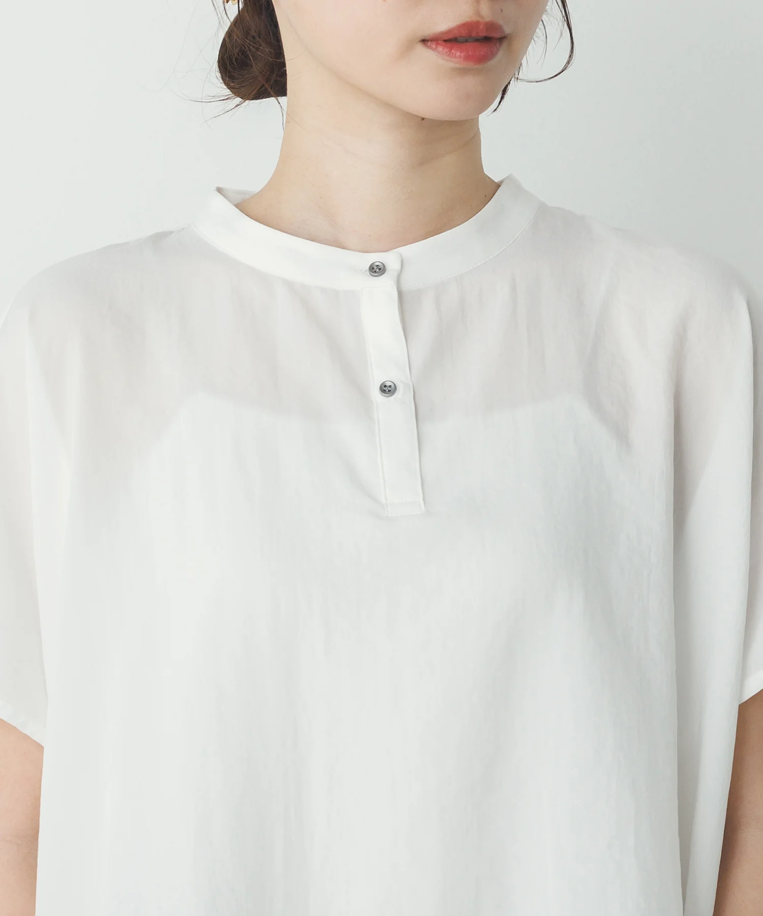 スパンローン ボリュームフレンチブラウス