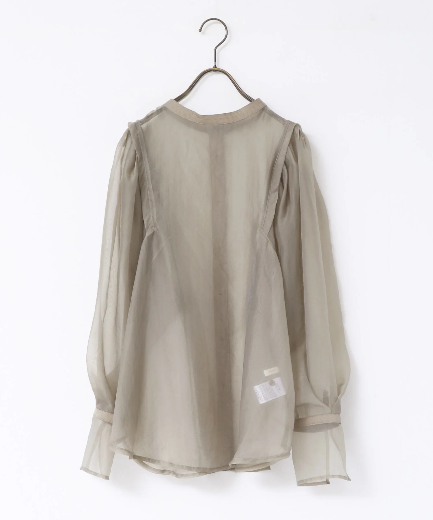 シアーバルーンスリーブブラウス