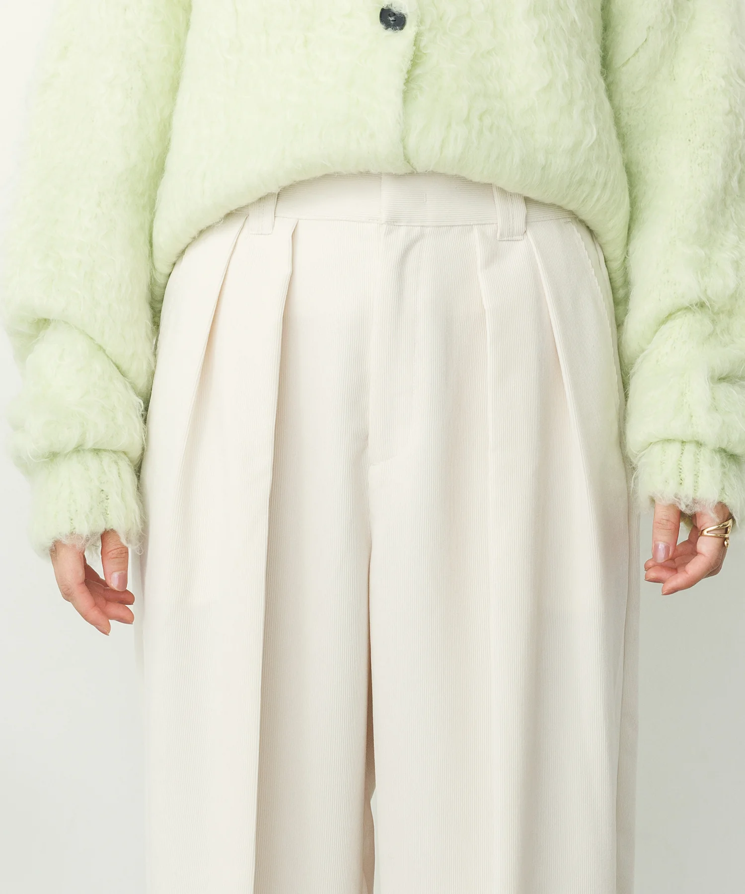 細コール 2タックパンツ