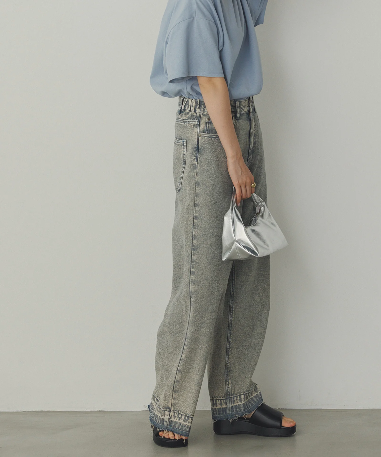 オーバーダイ デニムバギーパンツ