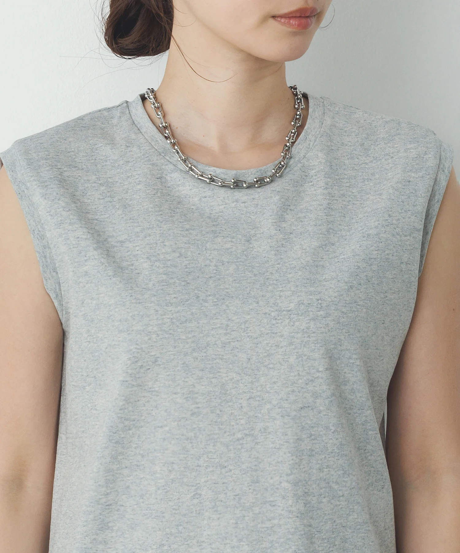 【新色追加】ベーシックノースリーブトップス