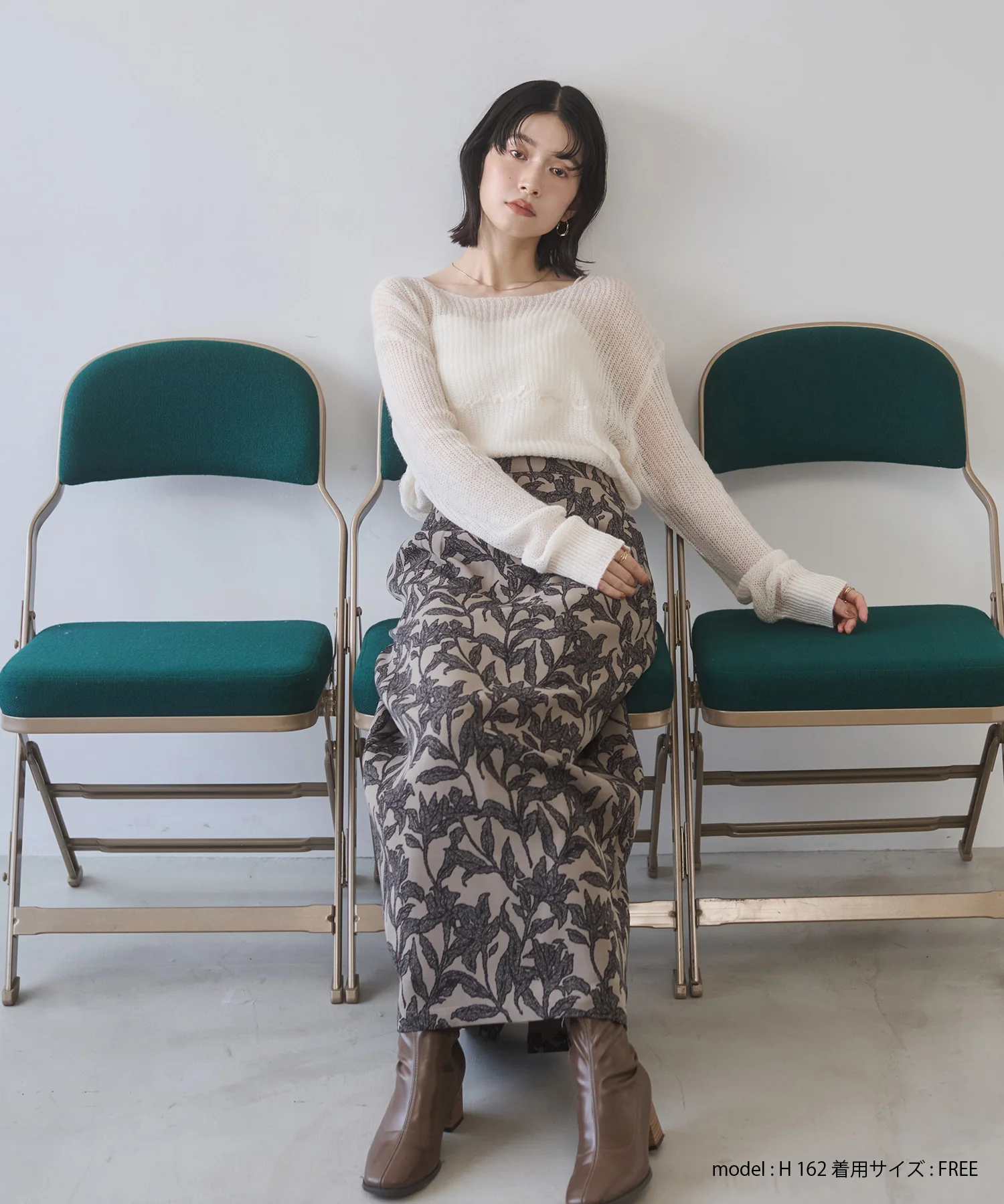 アルパカニット ロゴシアートップス