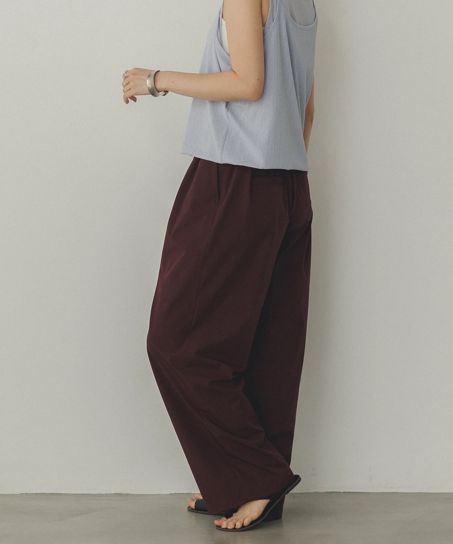 【接触冷感】ワイドストレートパンツ