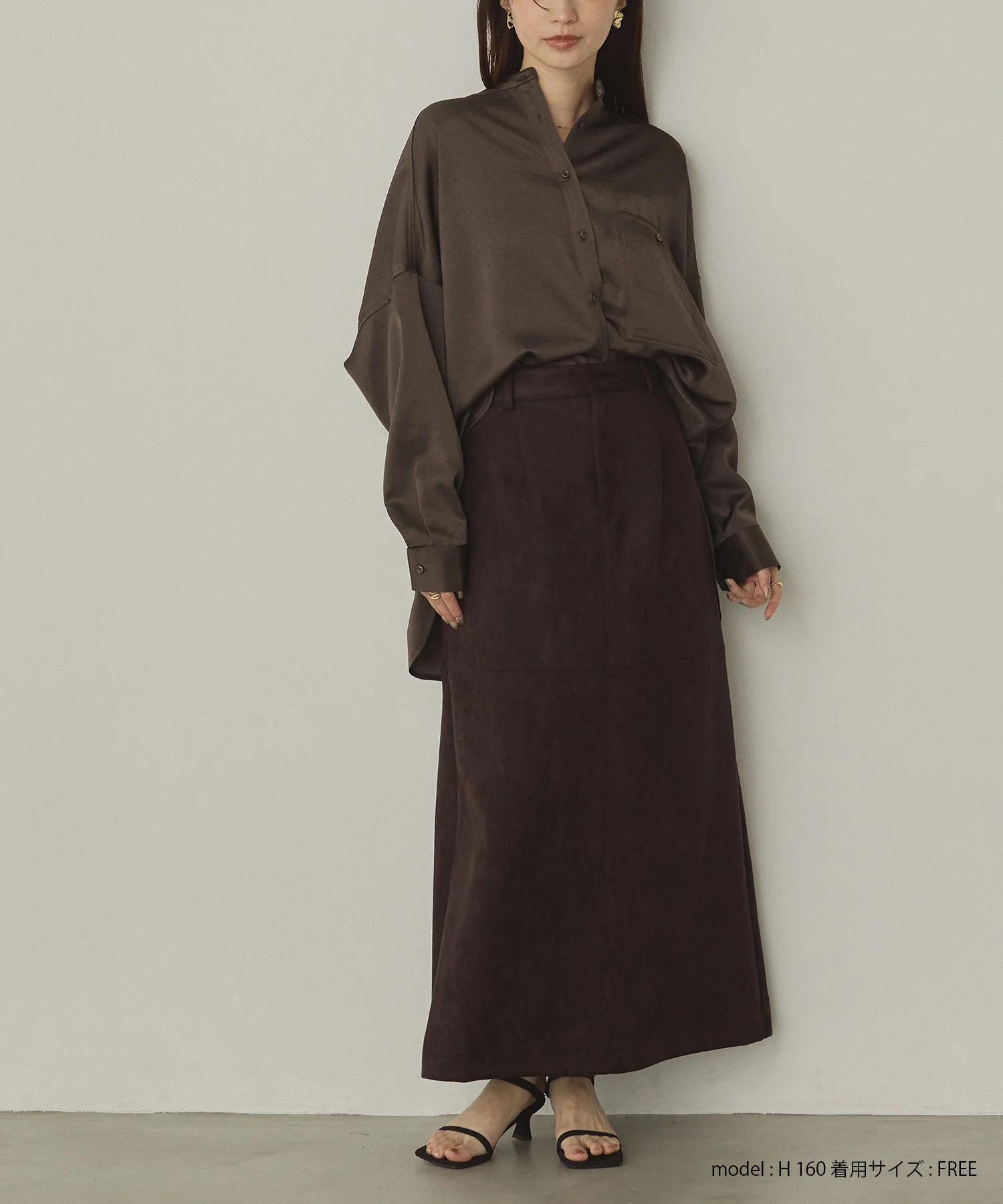 マットサテン オーバーシャツ