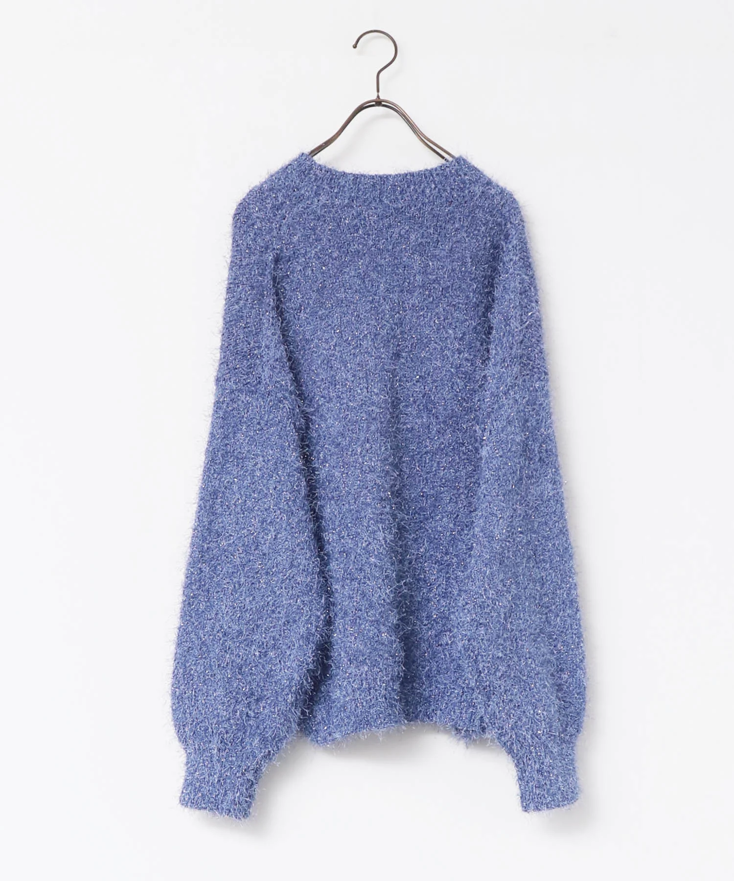 ラメフェザーニット