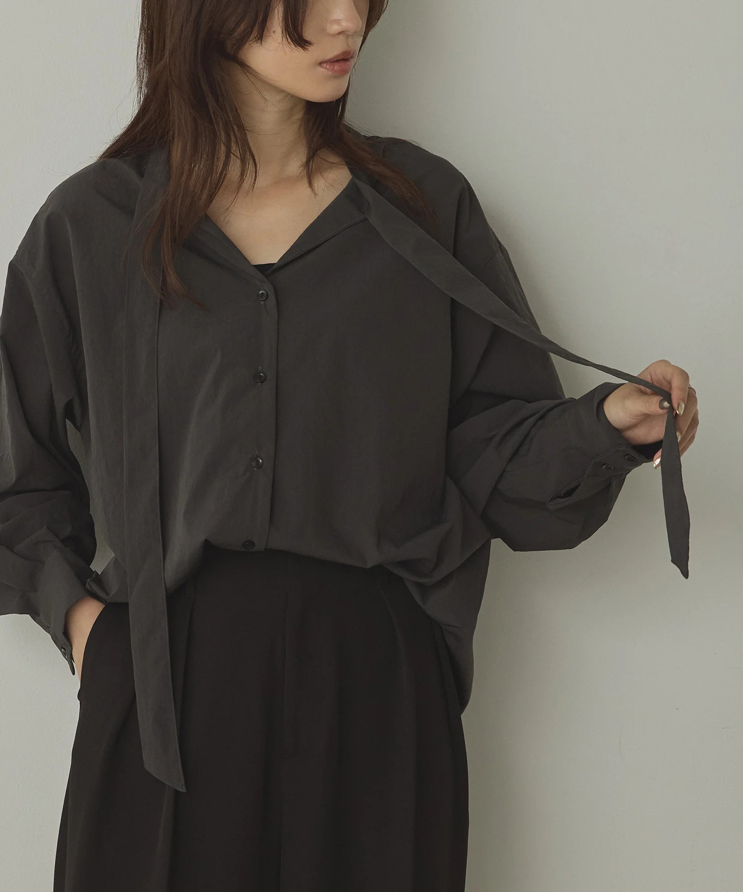 2WAY ボウタイブラウス