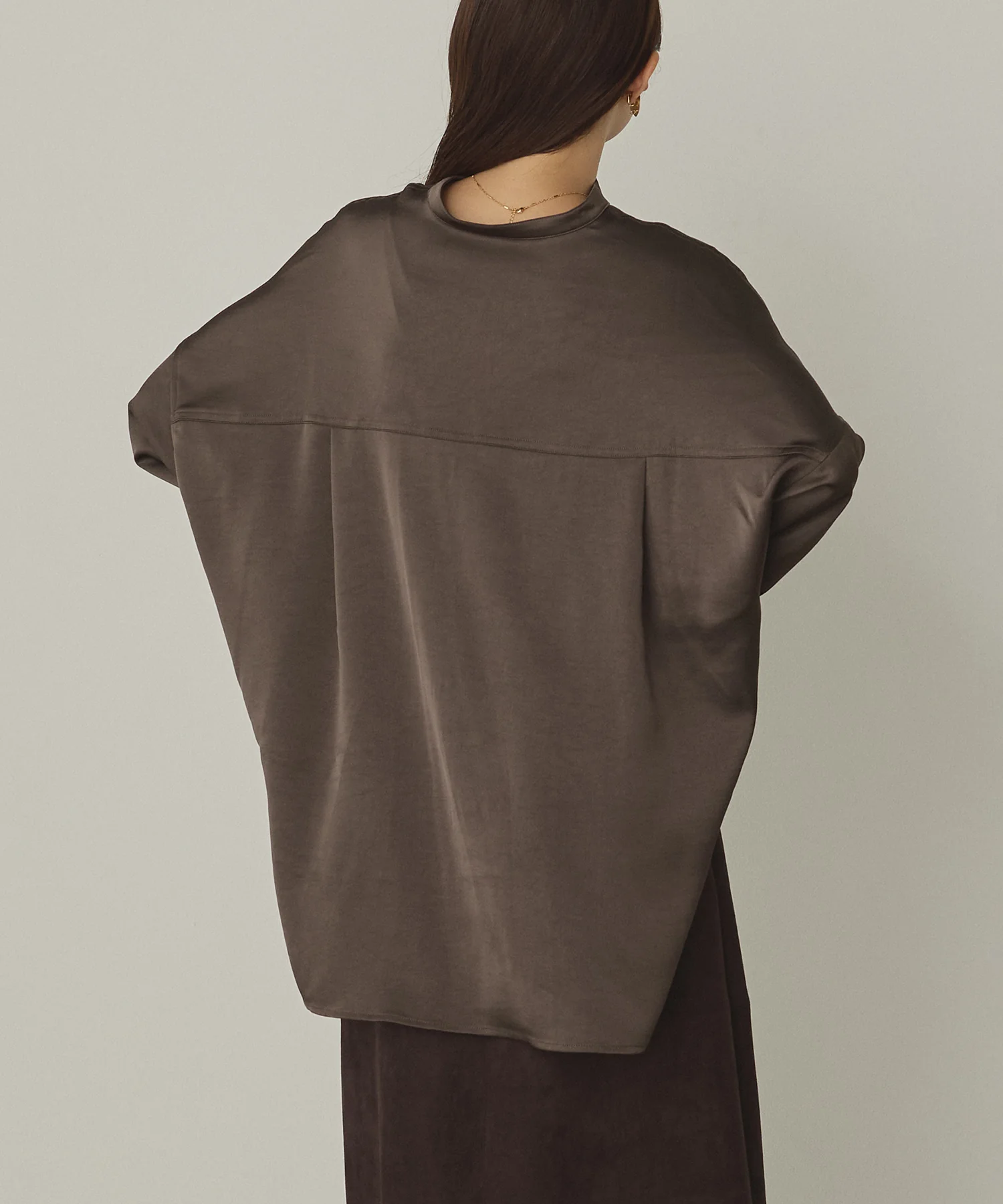 マットサテン オーバーシャツ