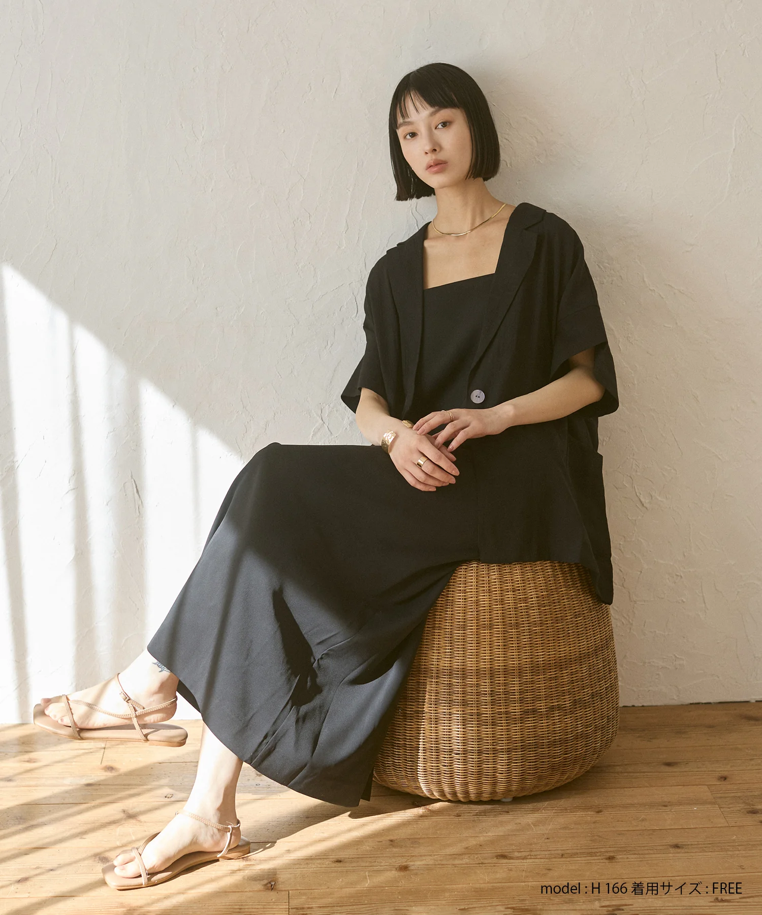 ワッシャーサテン シャツジャケット