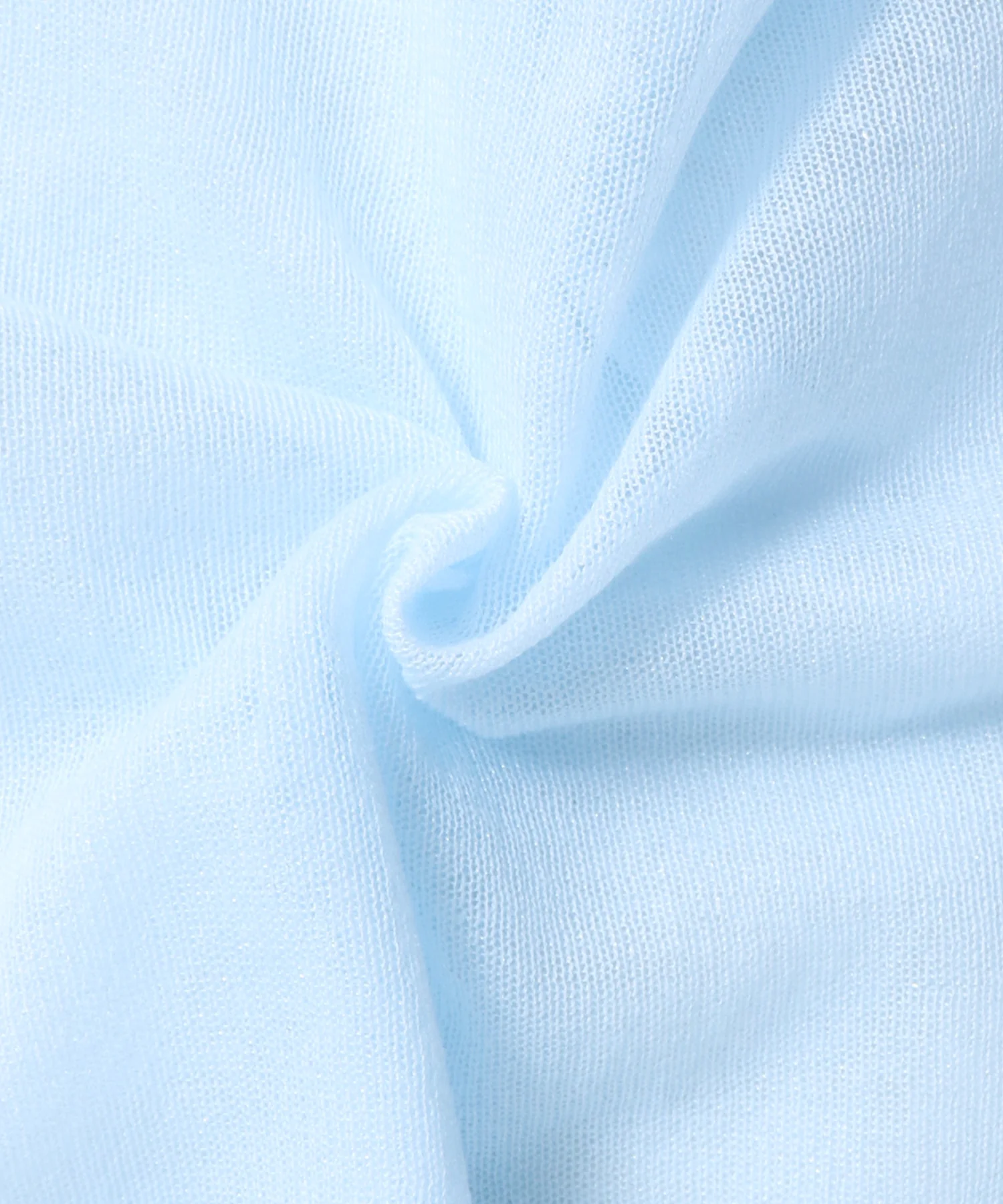 バイカラー シアー半袖ニット