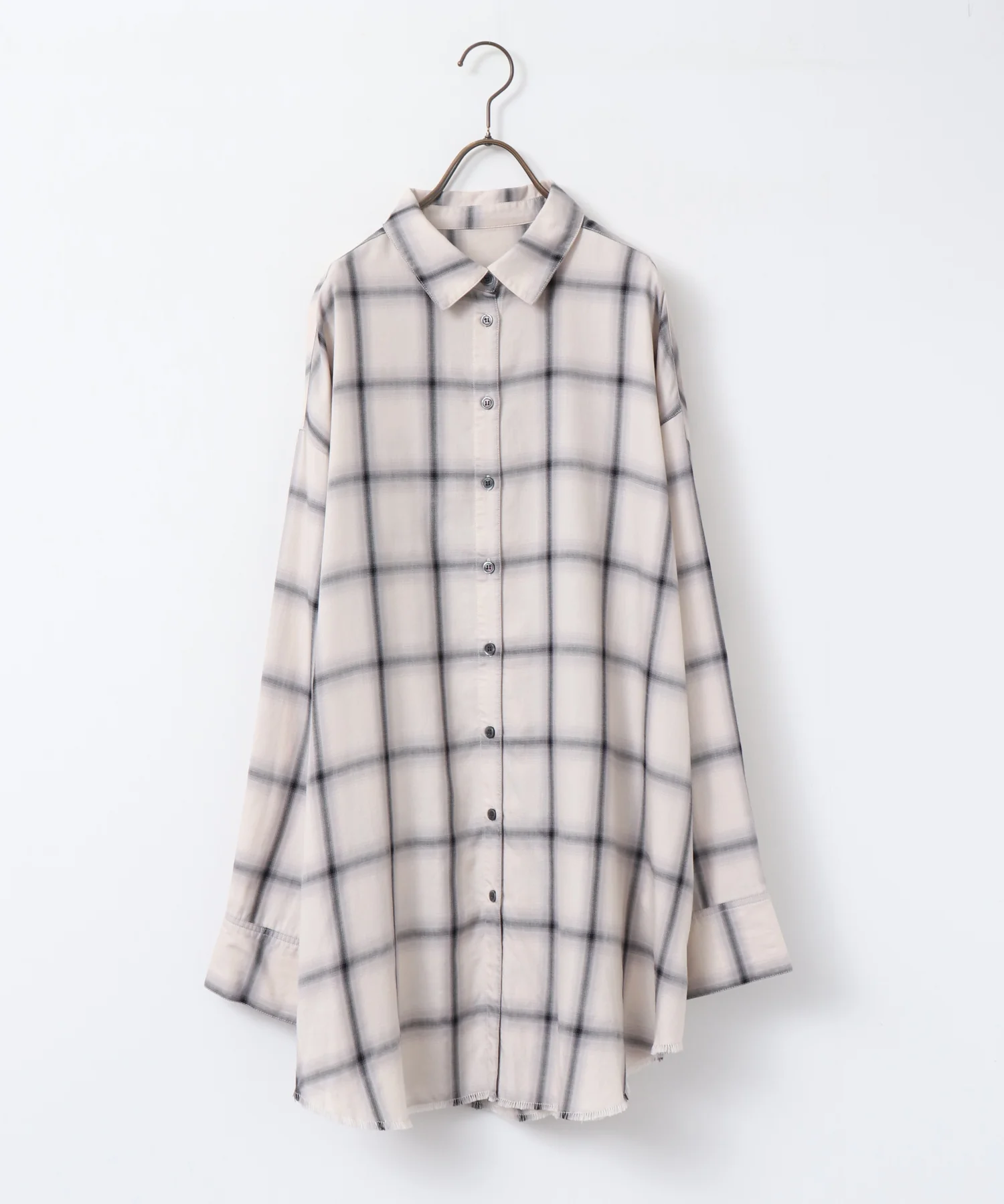 オンブレチェック オーバーシャツ