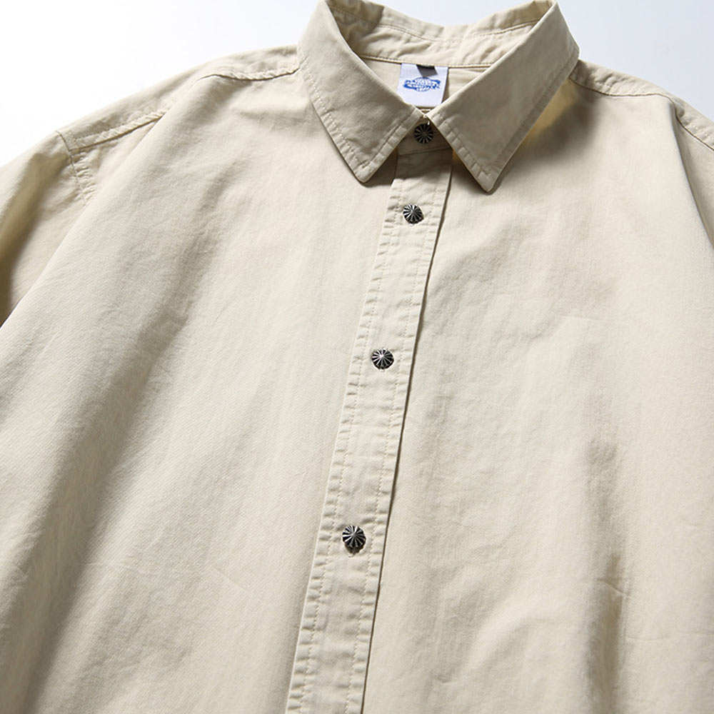 秋限定　アースカラー切り替えカジュアルシャツ