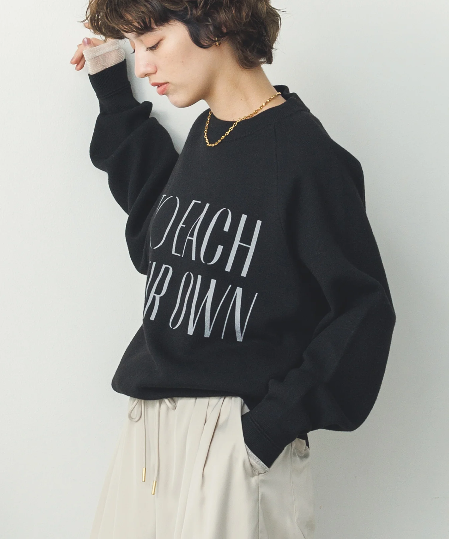 【WEB限定/別注】【新色追加】スウェットライクロゴニット