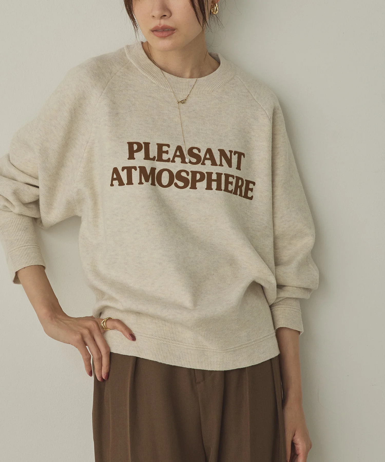 【WEB限定/別注】【新色追加】スウェットライクロゴニット