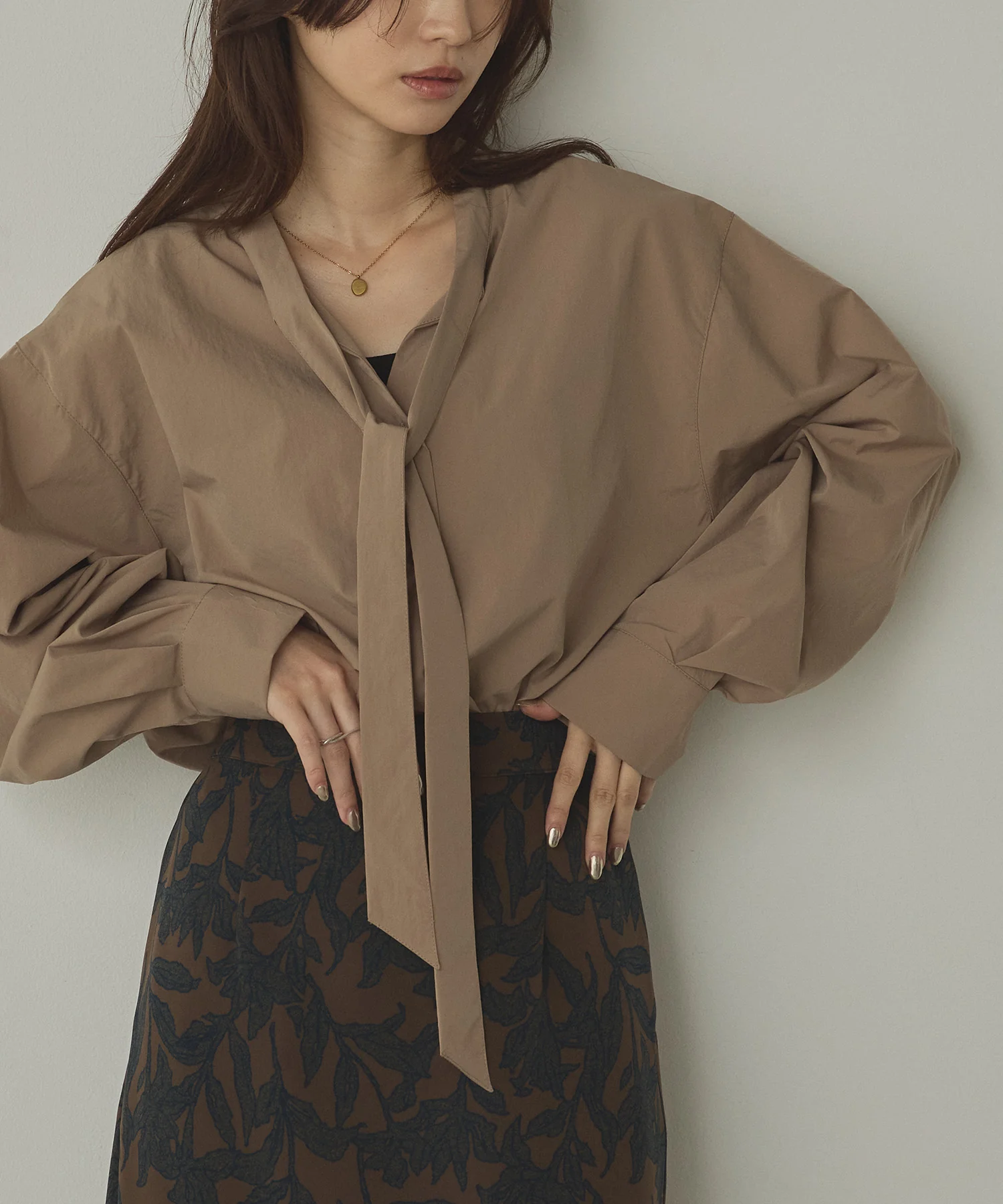 2WAY ボウタイブラウス