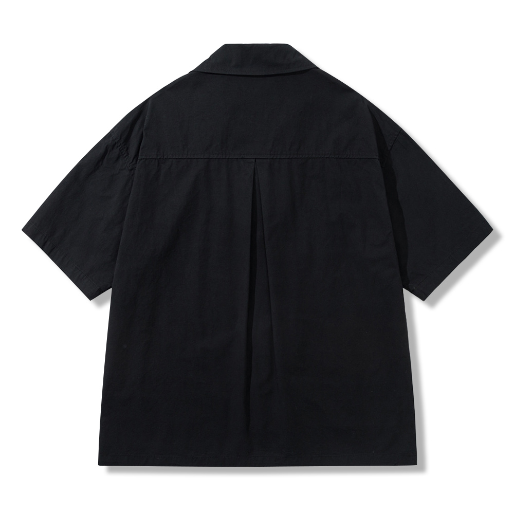 ナバホ サンダーバード刺繍付き開襟シャツ