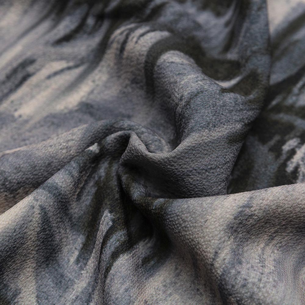 「雨に煙るヤシ木の林」柄　接触冷感キューバシャツ