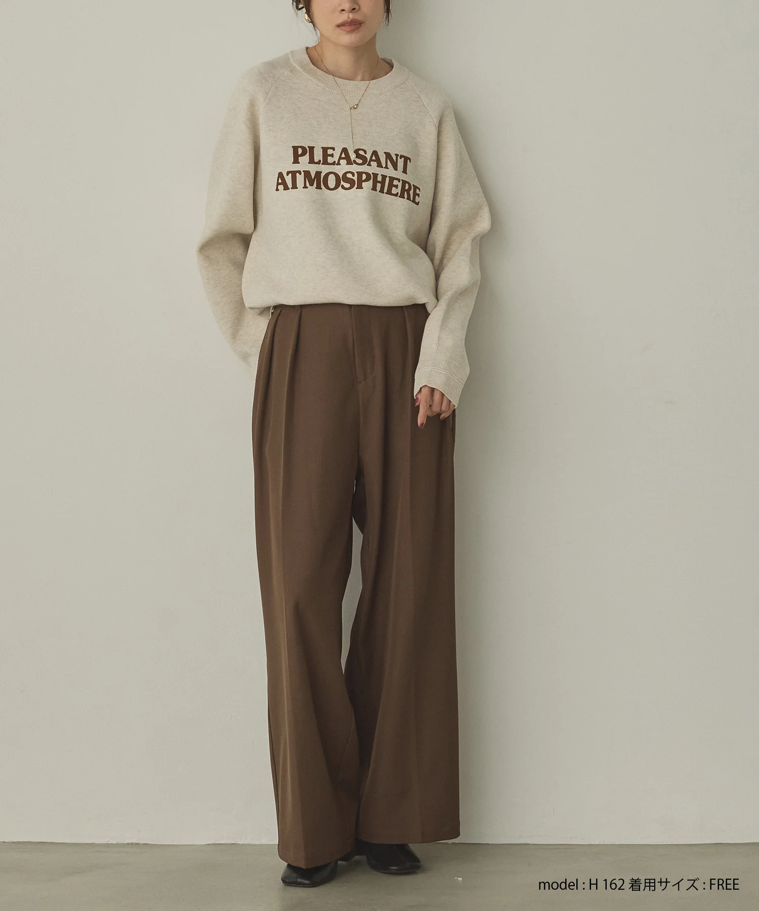 【WEB限定/別注】【新色追加】スウェットライクロゴニット