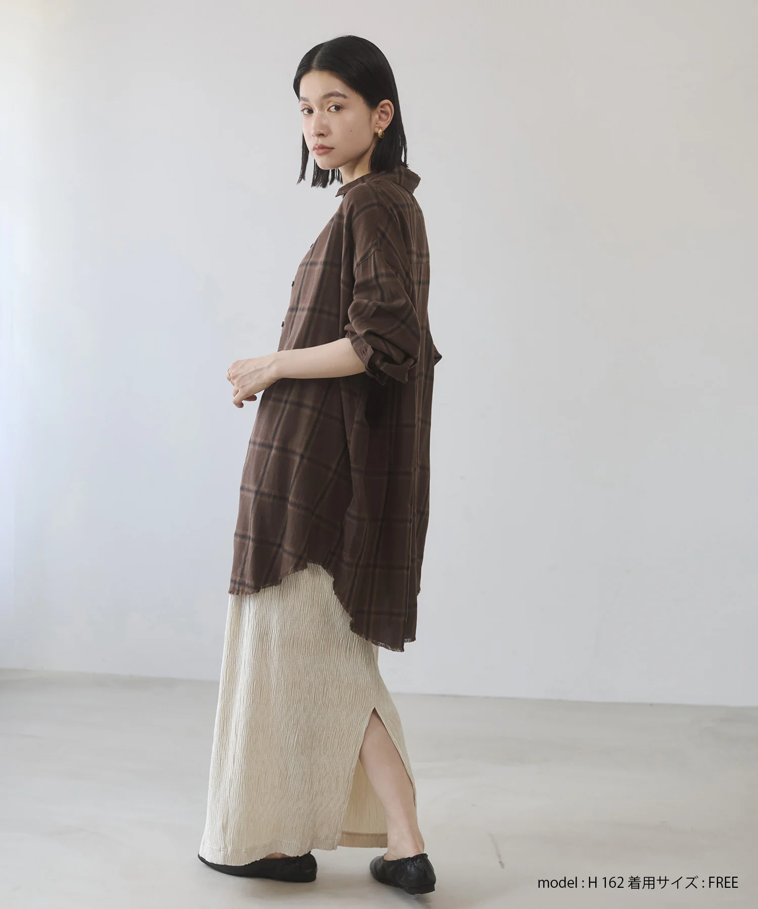 オンブレチェック オーバーシャツ