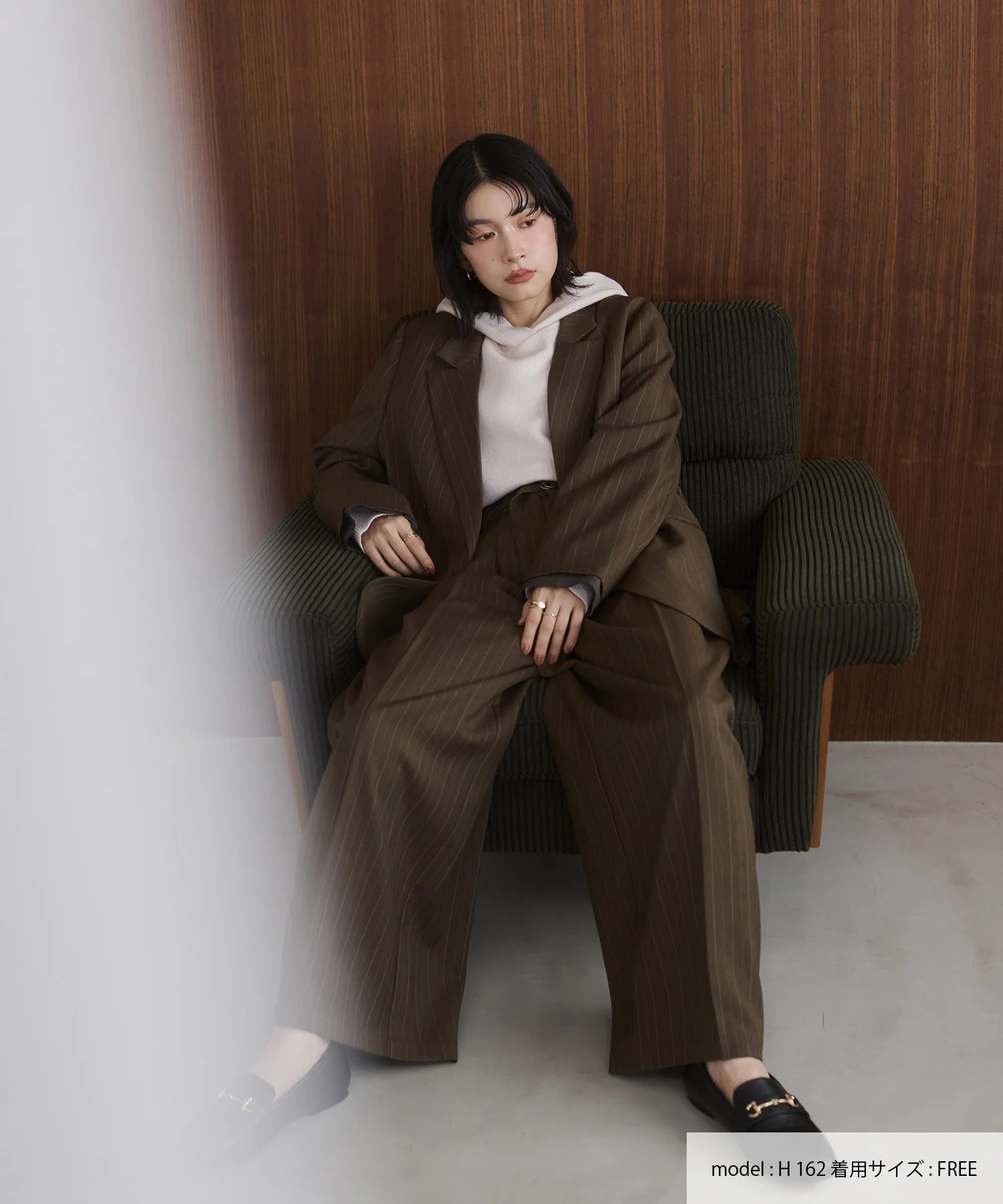 ストライプ ダブルジャケット