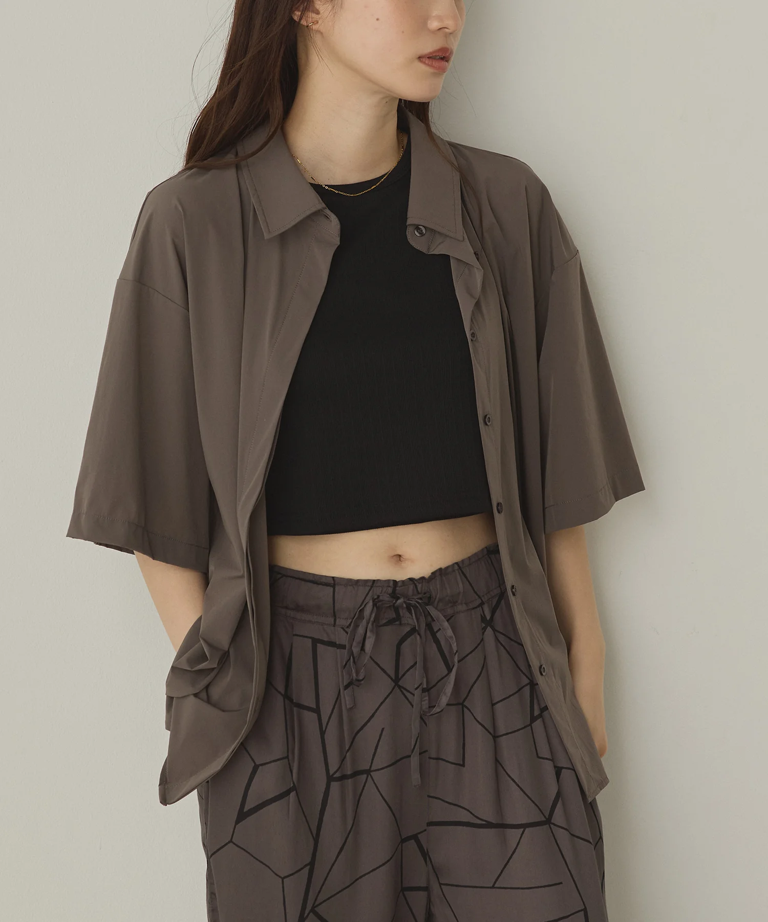 【新色追加】【接触冷感】 バックタックシャツ