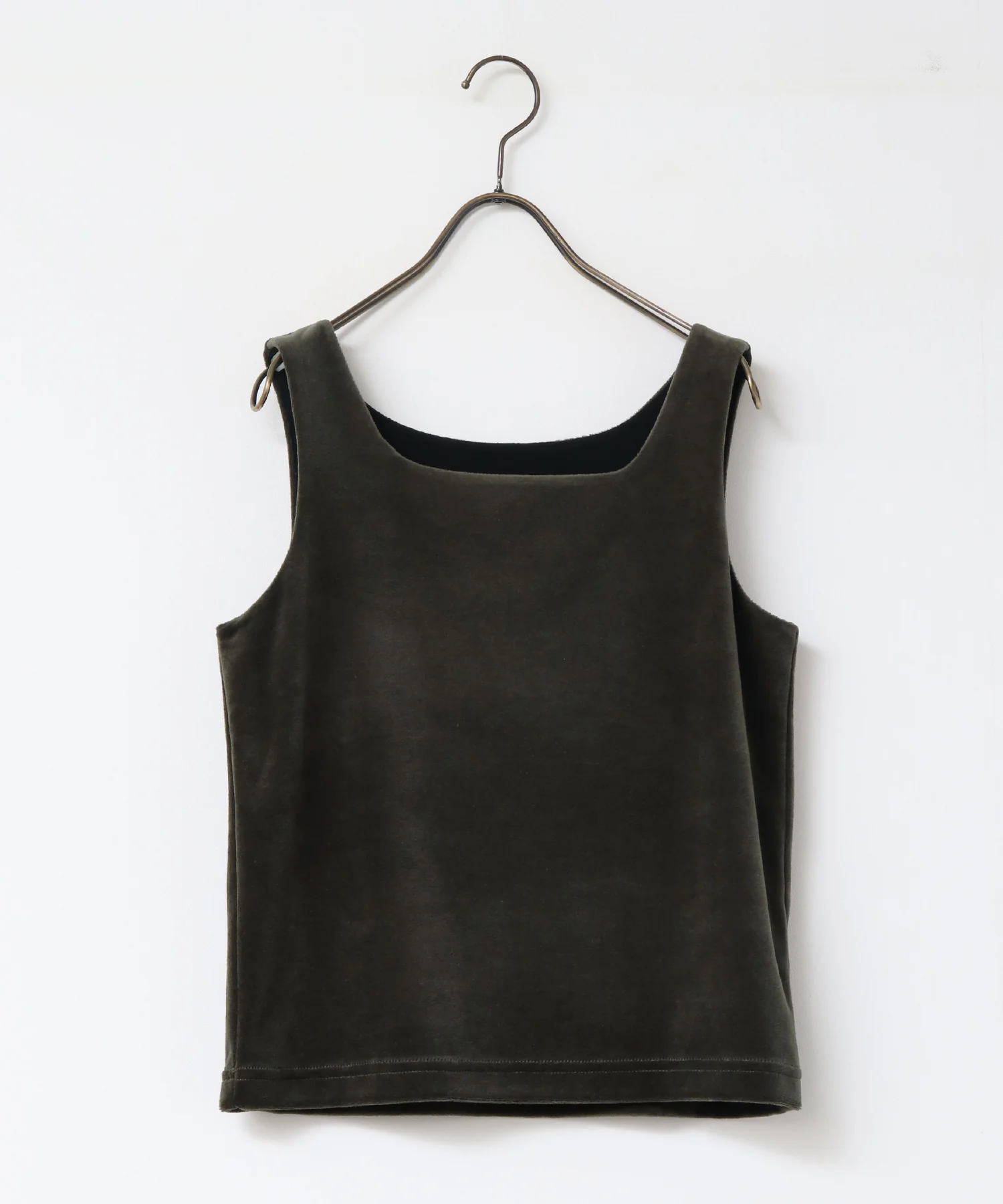 前後2WAY ベロア スクエアタンク