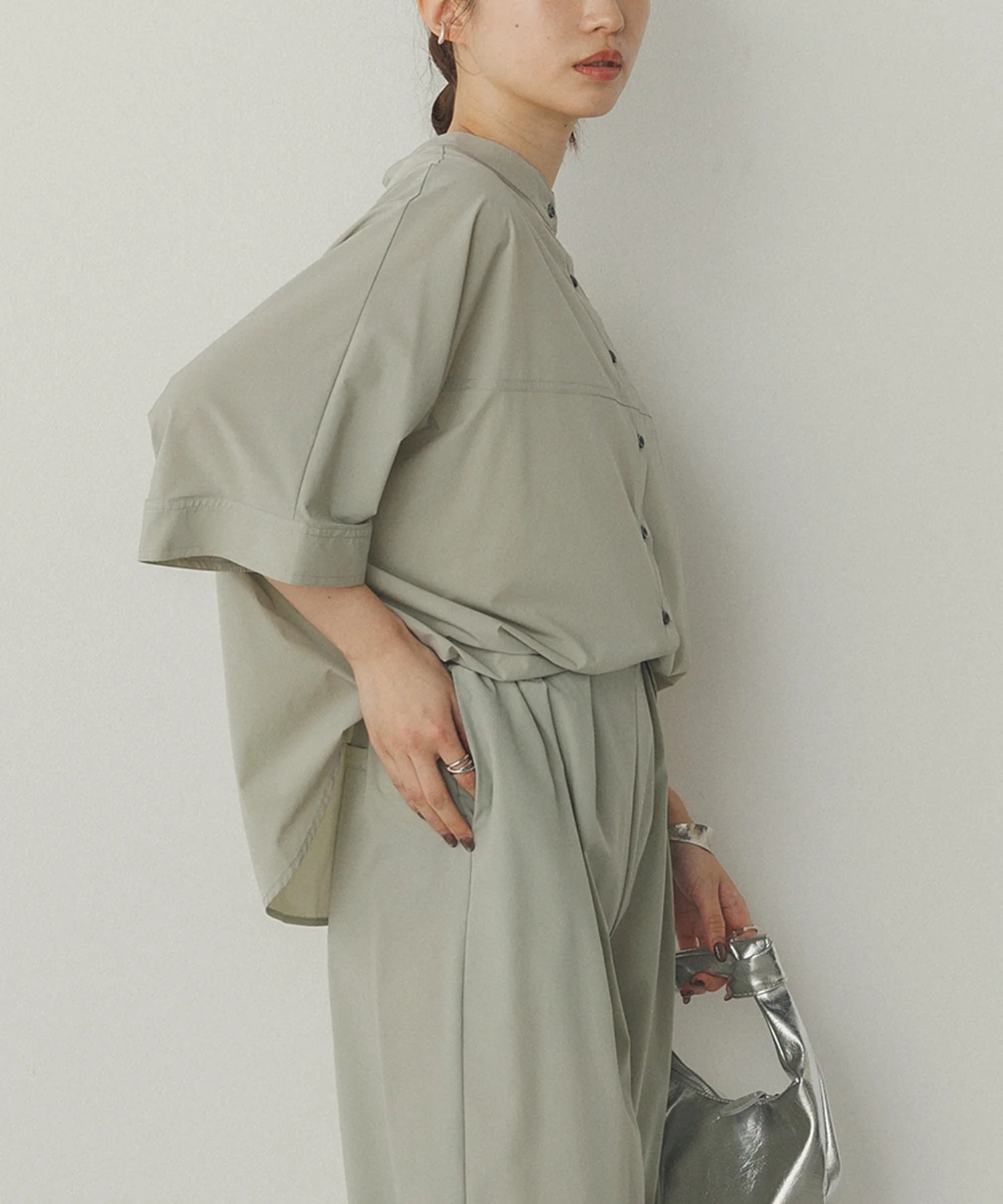 【接触冷感】ドルマンシャツ