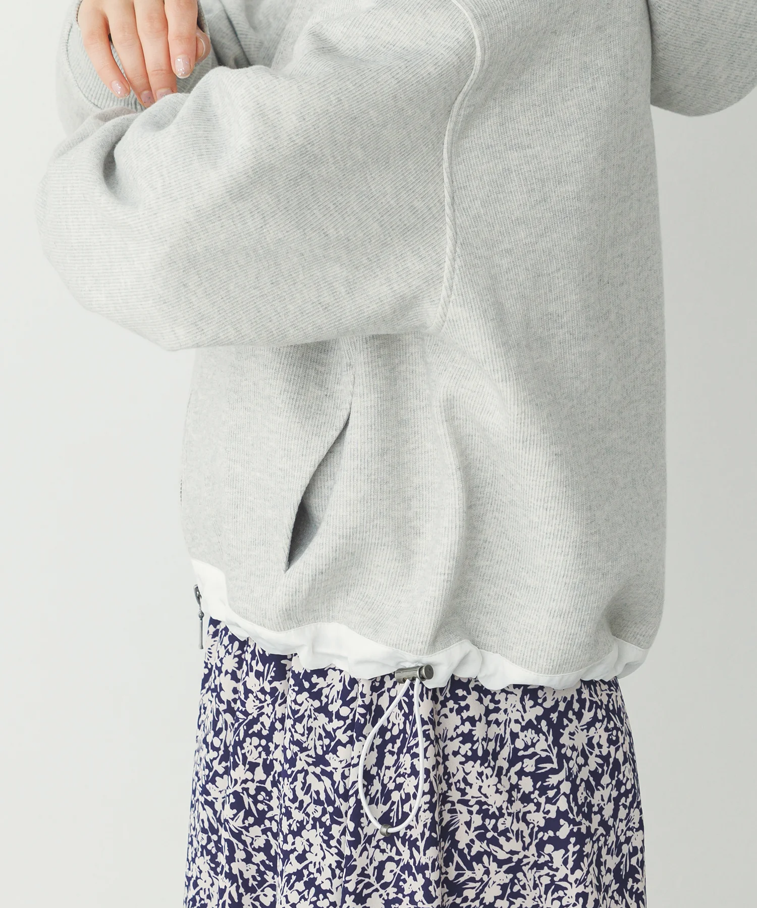 ダブルジップ ショートフーディ