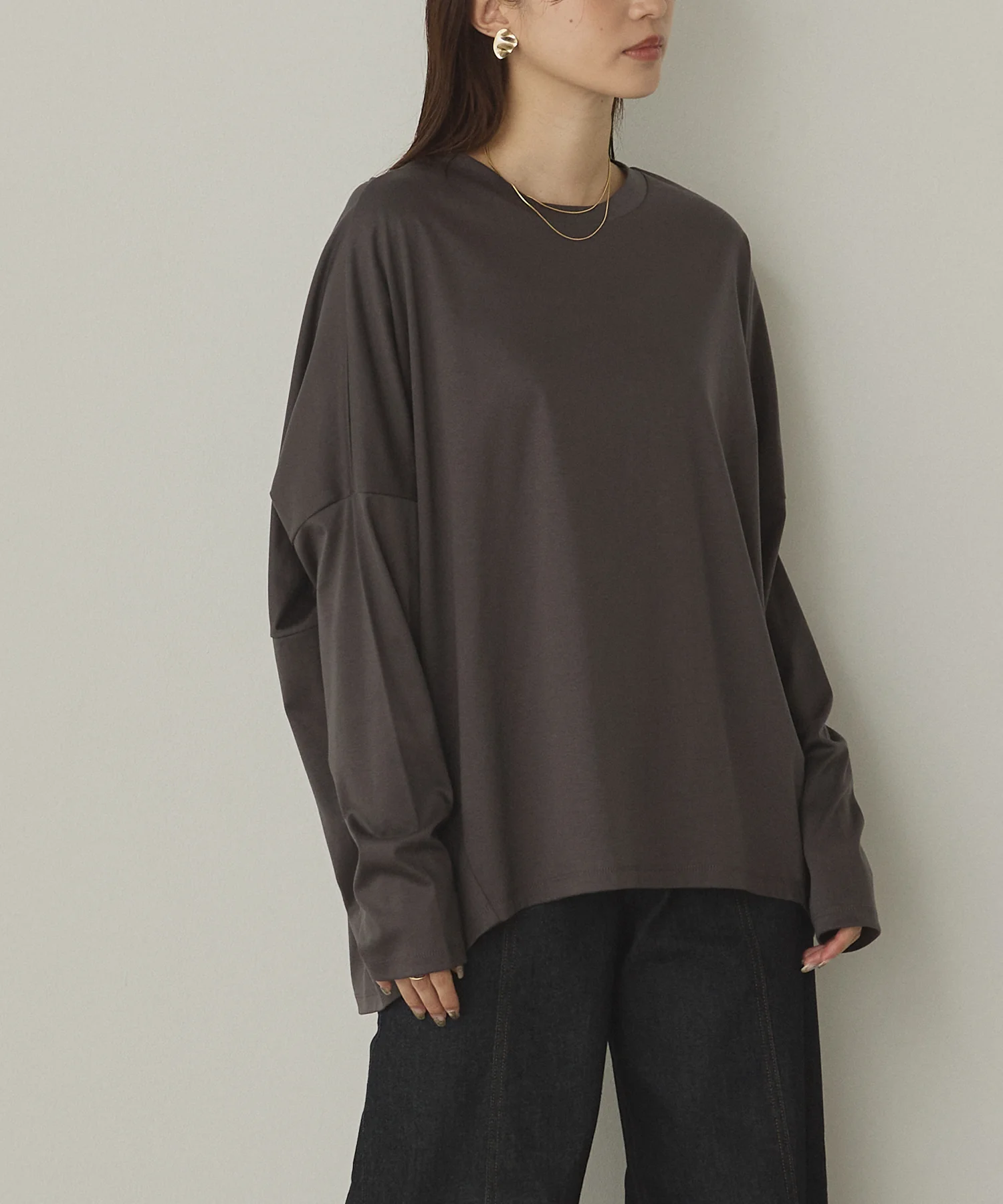 コクーンシルエット ロンT