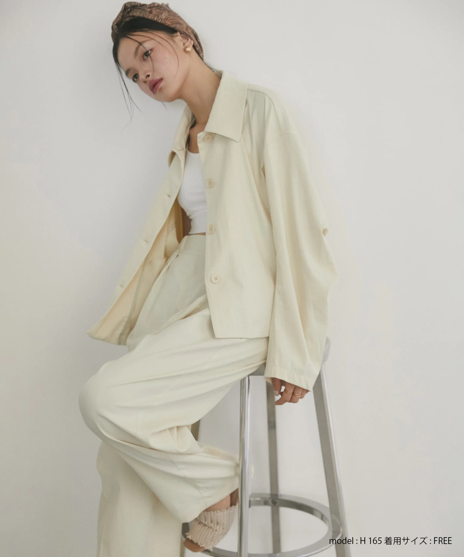 コットンライク気流染め イージーストレートパンツ